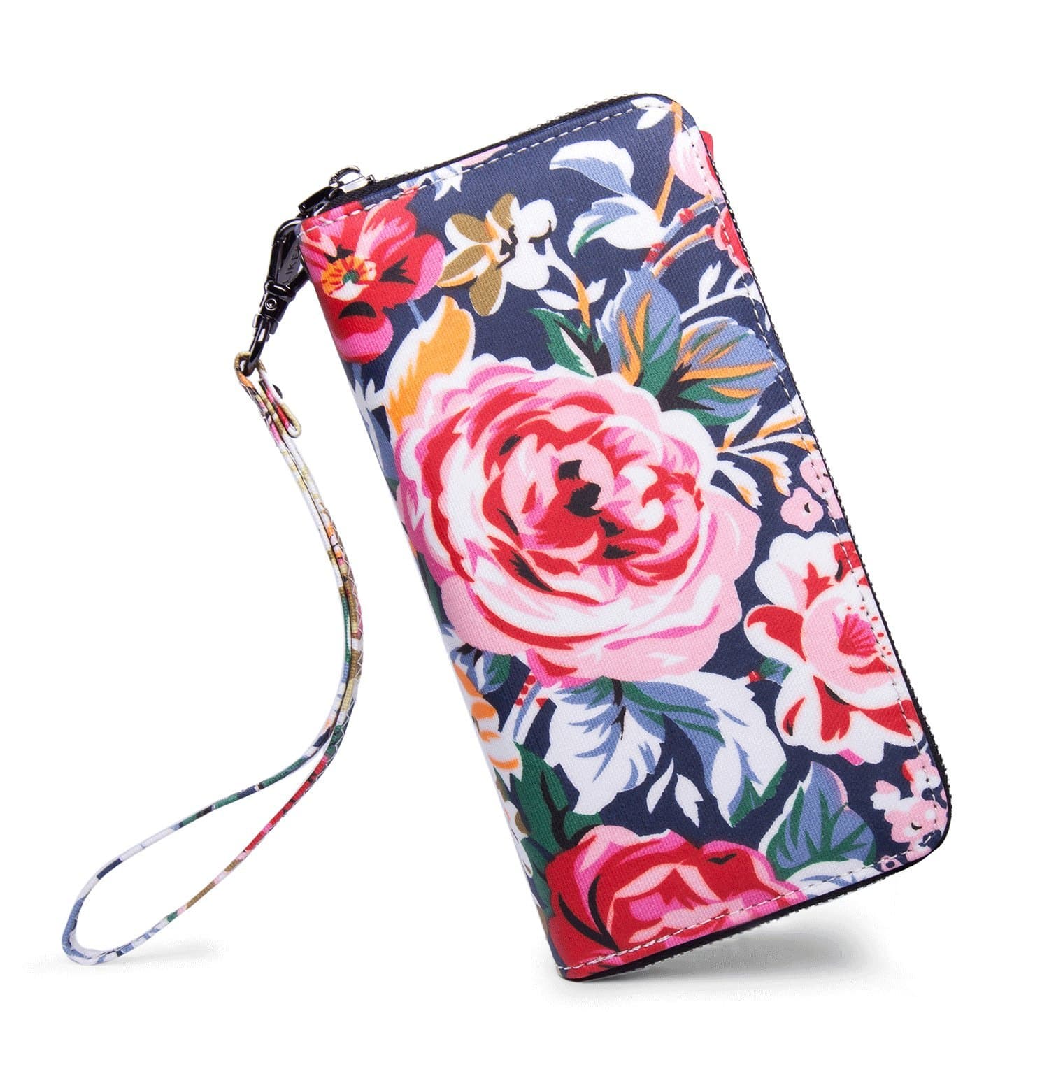 LIKEVVE Women's New Design Bohemian Blocking Wallet Clutch Checkbook Holder Organizer With Change Pocket