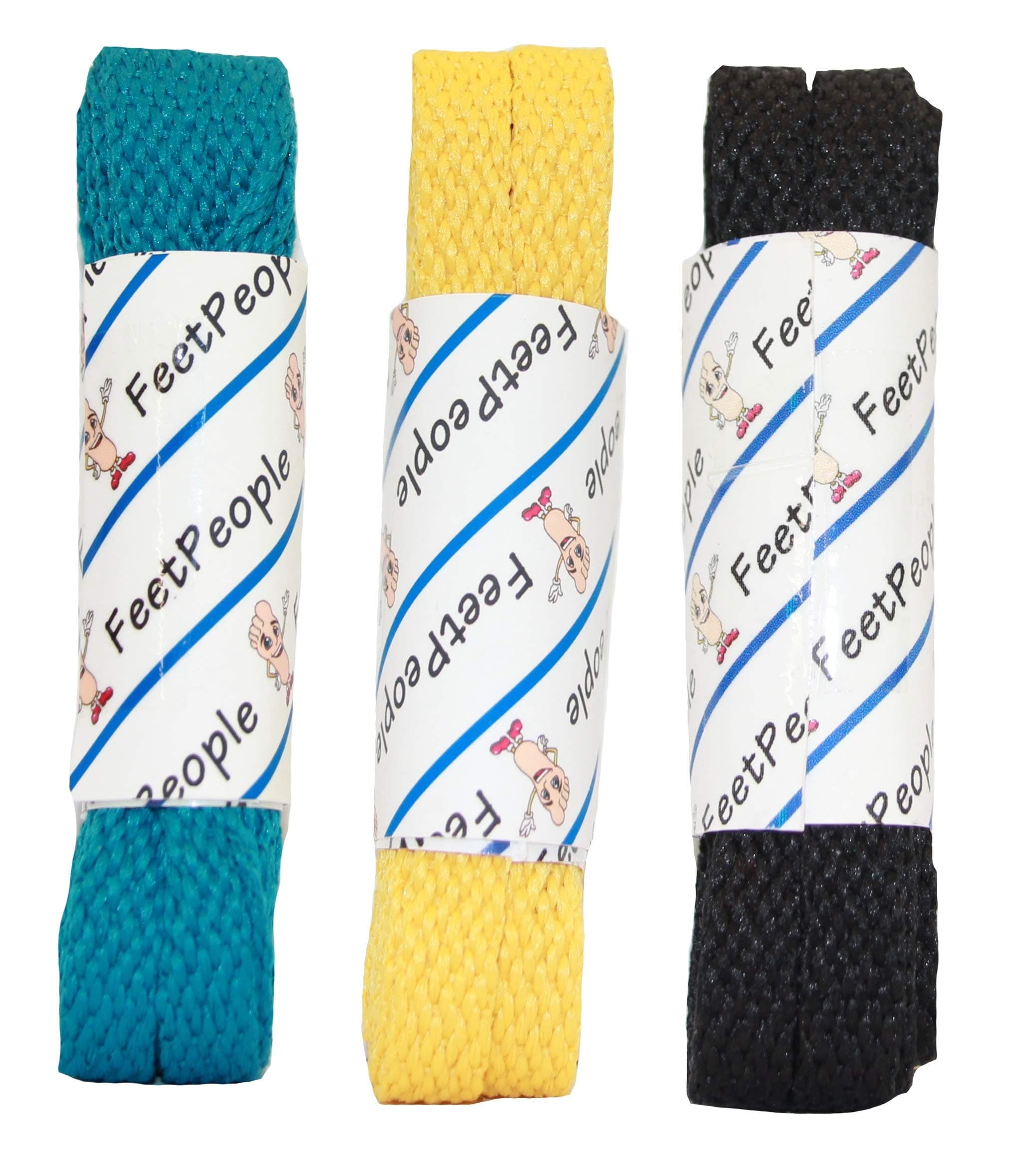 FeetPeople Flat Lace Bundle, 3 Pr, Jaguars, 72 inches