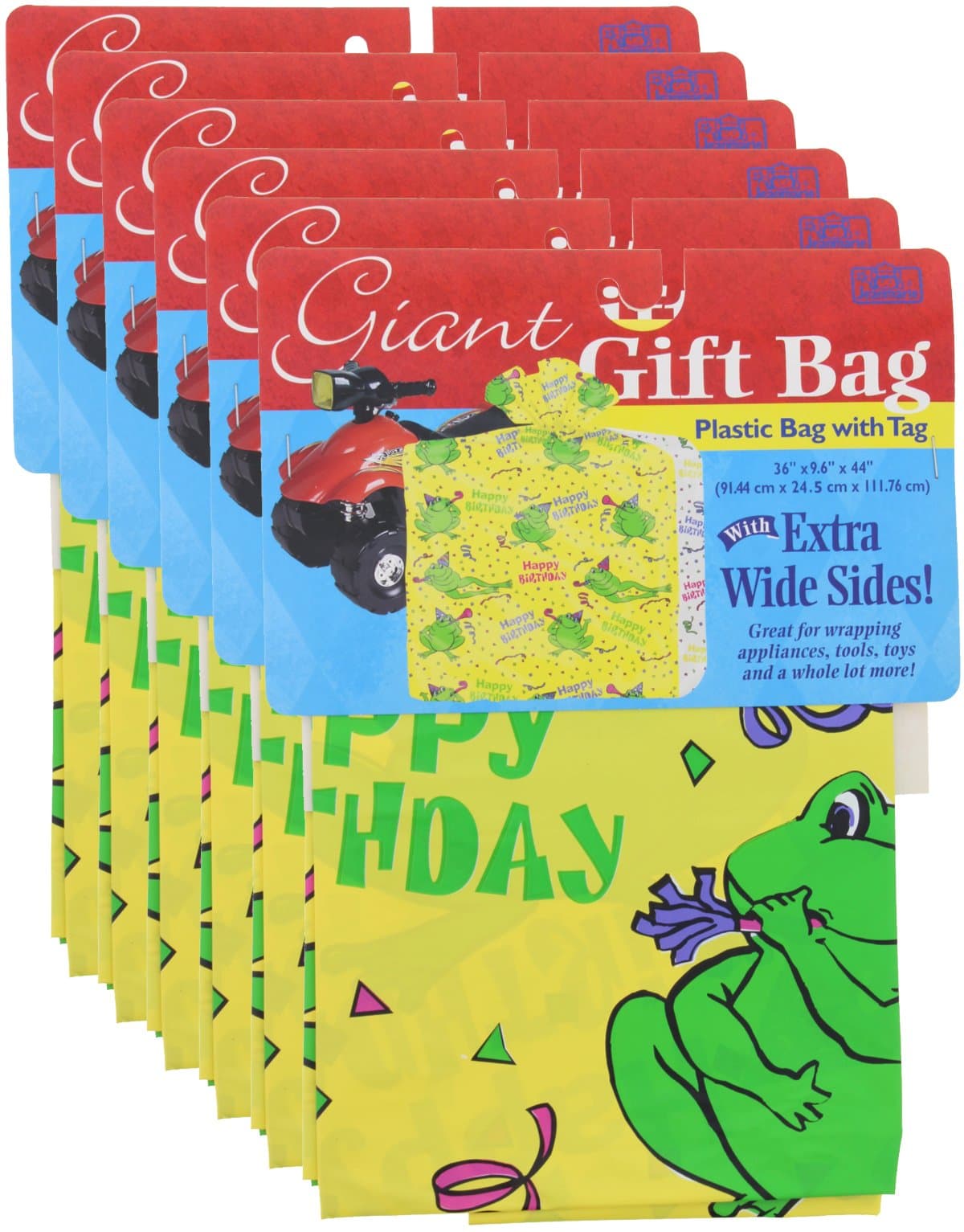 Birthday Pary Gift Bag GIANT 36 " X 9.6 " X 44" - 6 Pack