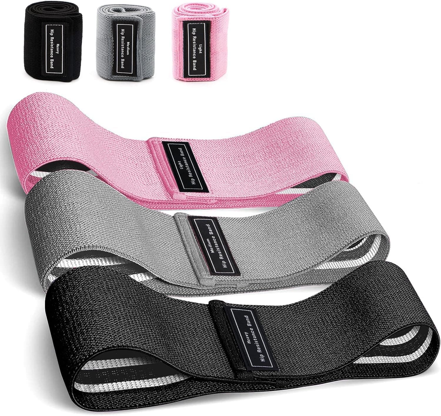 ARZU HEAVEN Set of 3 Fabric Resistance Bands for Home and Gym Workouts - Elastic Bands for Men and Women - Ideal for Workout, Booty Bands, and Elastic Resistance Exercises