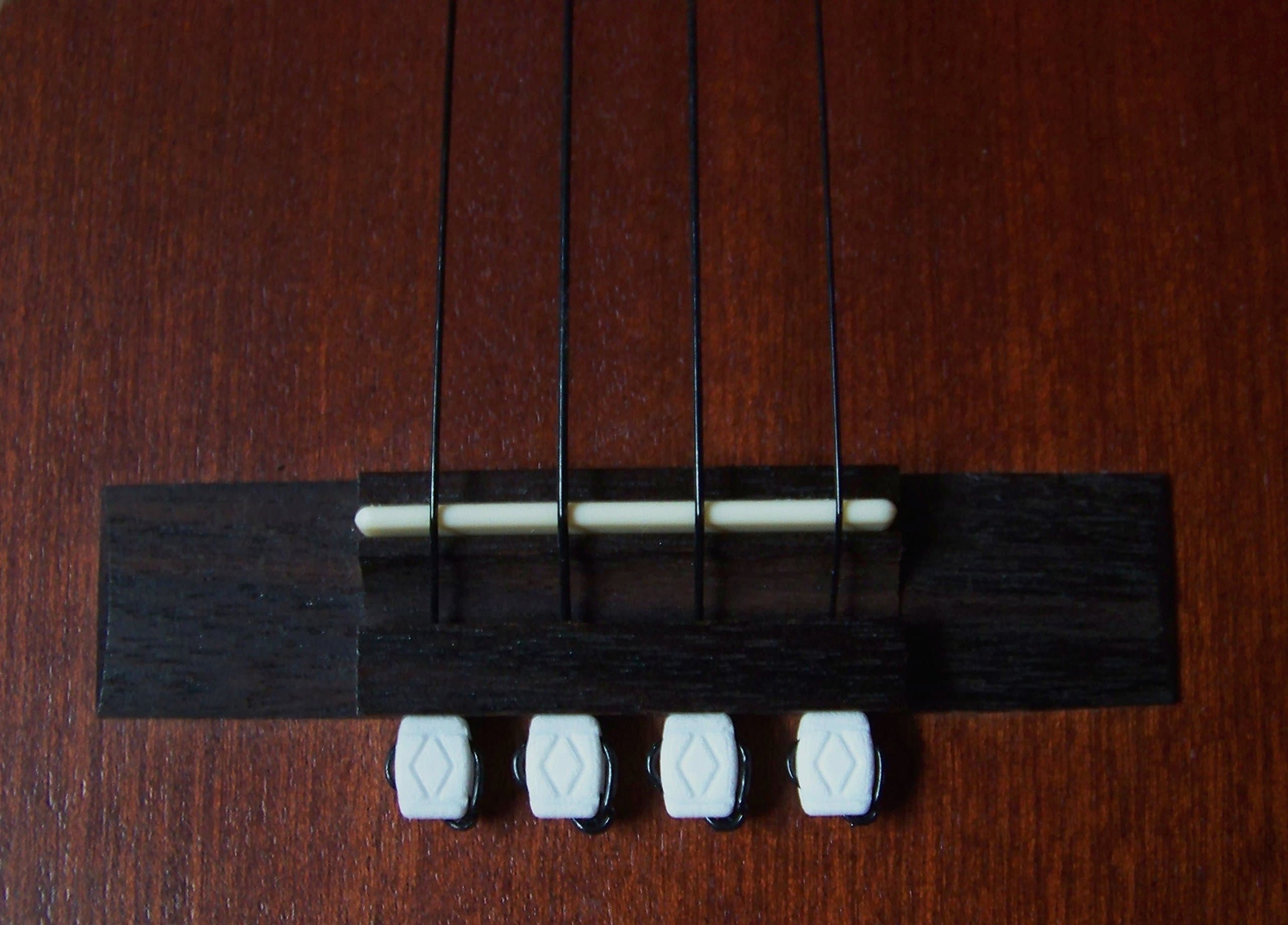 Ukulele Diamond BridgeBeads - White Ukulele String Ties