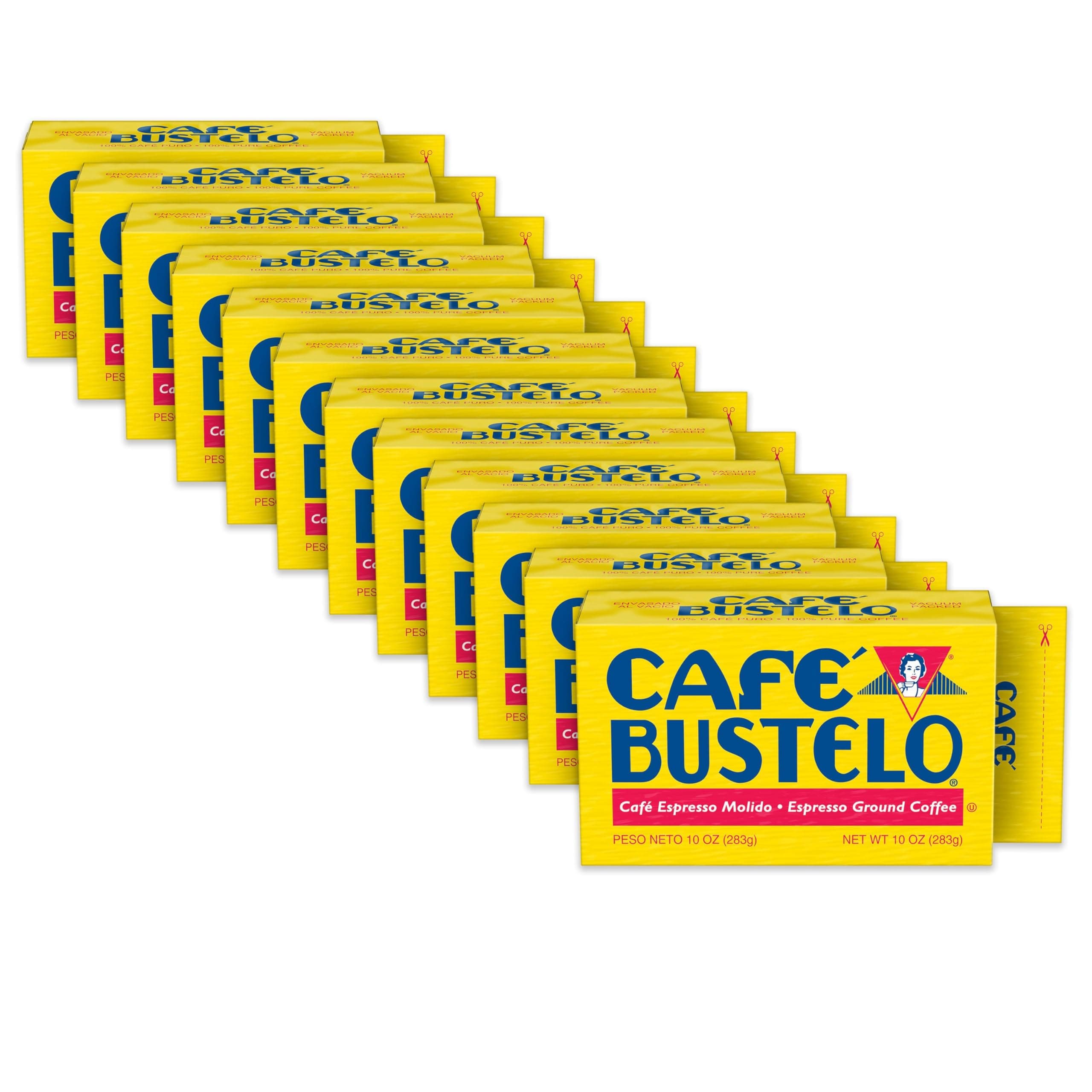 Cafe Bustelo Espresso Dark Roast Ground Coffee Brick, 10 Ounce