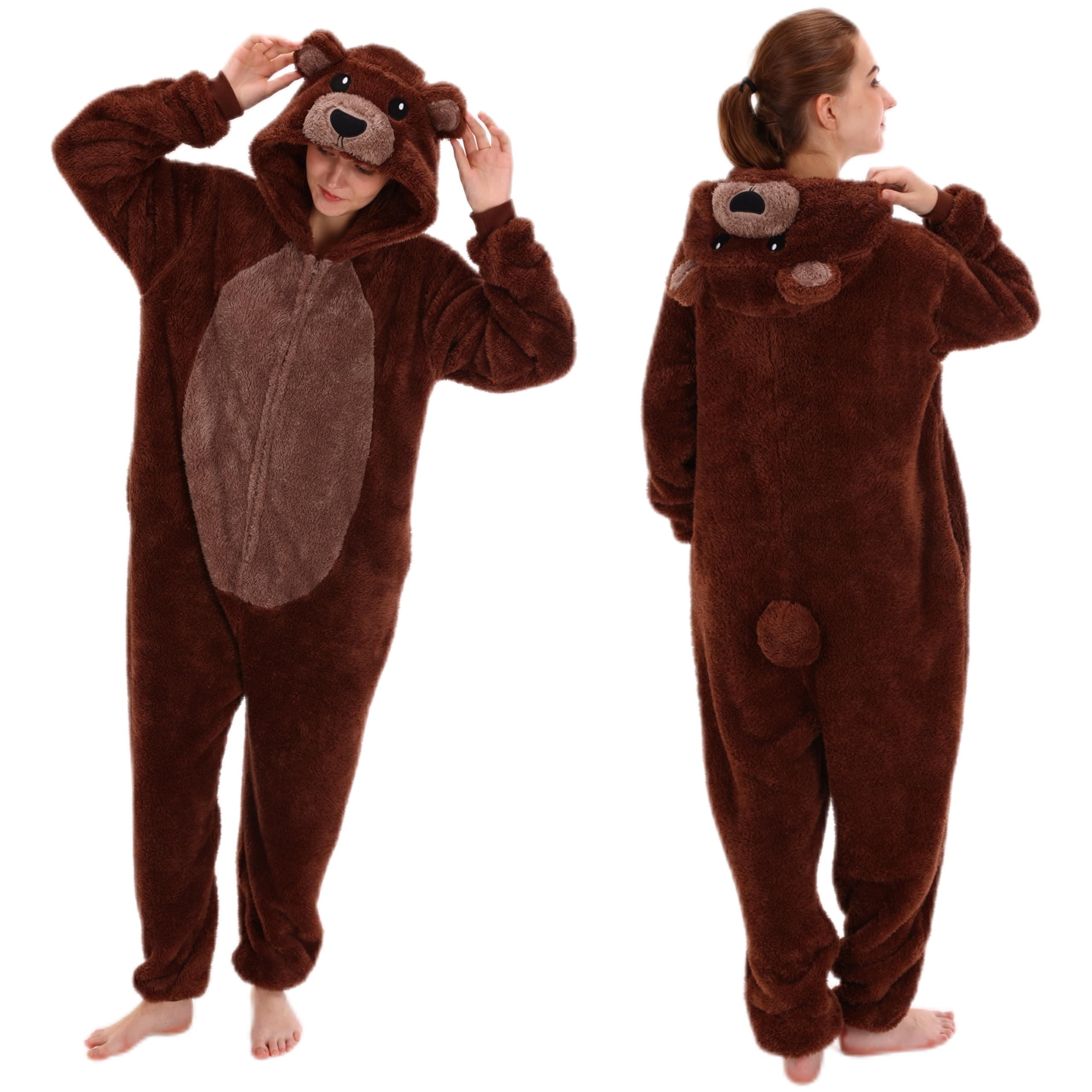 Unisex Adult Flannel Pajamas Onesie Onesie Halloween Costume Sleepwear
