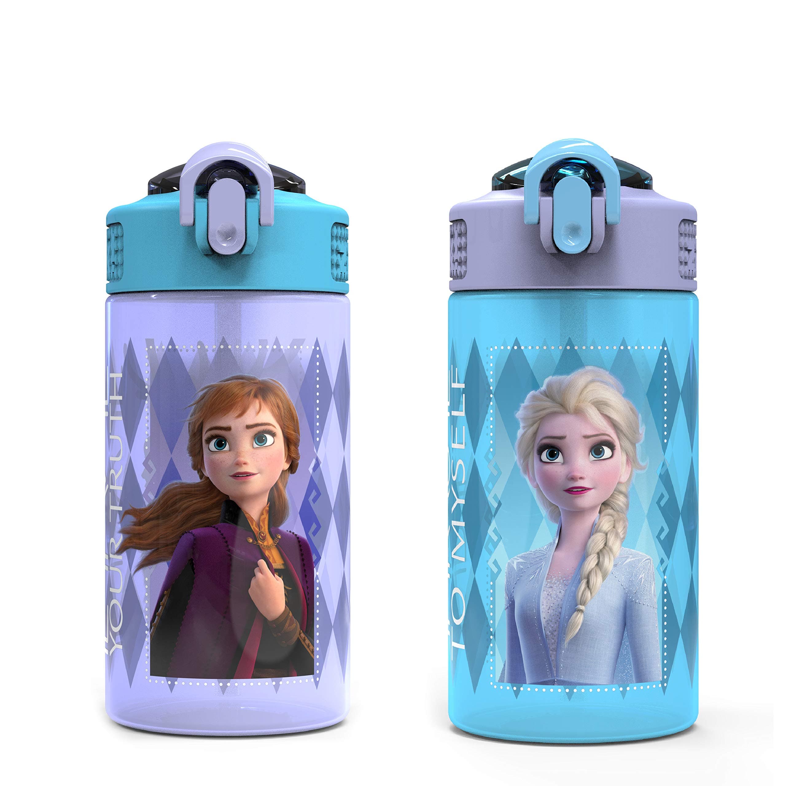 Disney Frozen 2 Piece Plastic Water Bottle Set (2 Pack)
