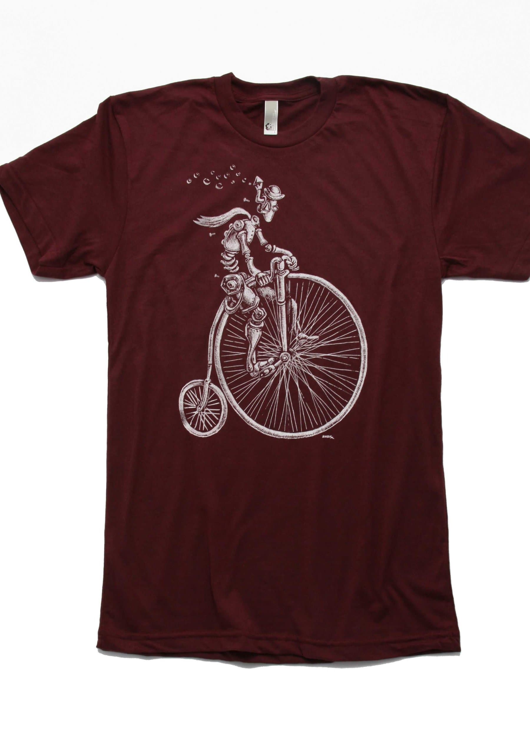 Cool Bike Robot T Shirt artwork by Emek