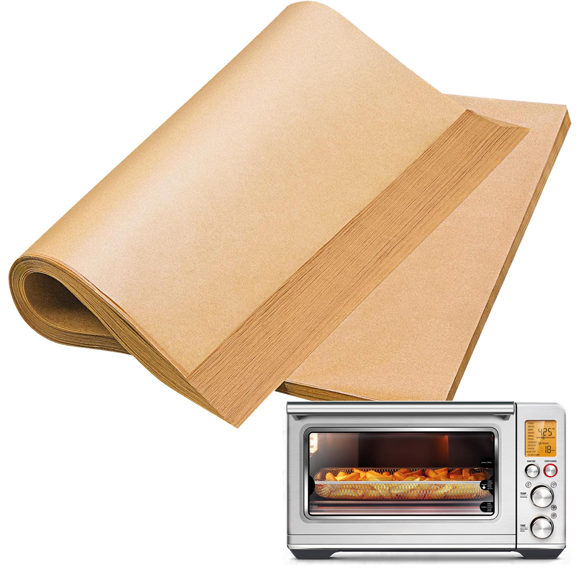 SIUDANGKA Air Fryer Liner Disposable Breville Smart Oven Air Fryer Pro BOV900BSS 100 Sheets of Parchment Paper for Baking, 9 x 13 Inches, Baking Sheet Accessories for Breville Toaster Oven
