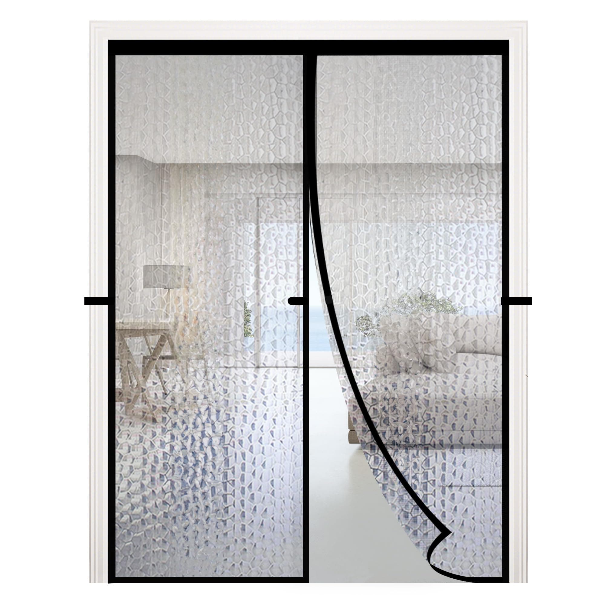 マグネット式断熱ドアカーテン マグネット式パティオドアカバー 自動開閉 冬に暖かさをキープするドアにフィット エアコンヒータールーム ホームキッチン 38"×82"