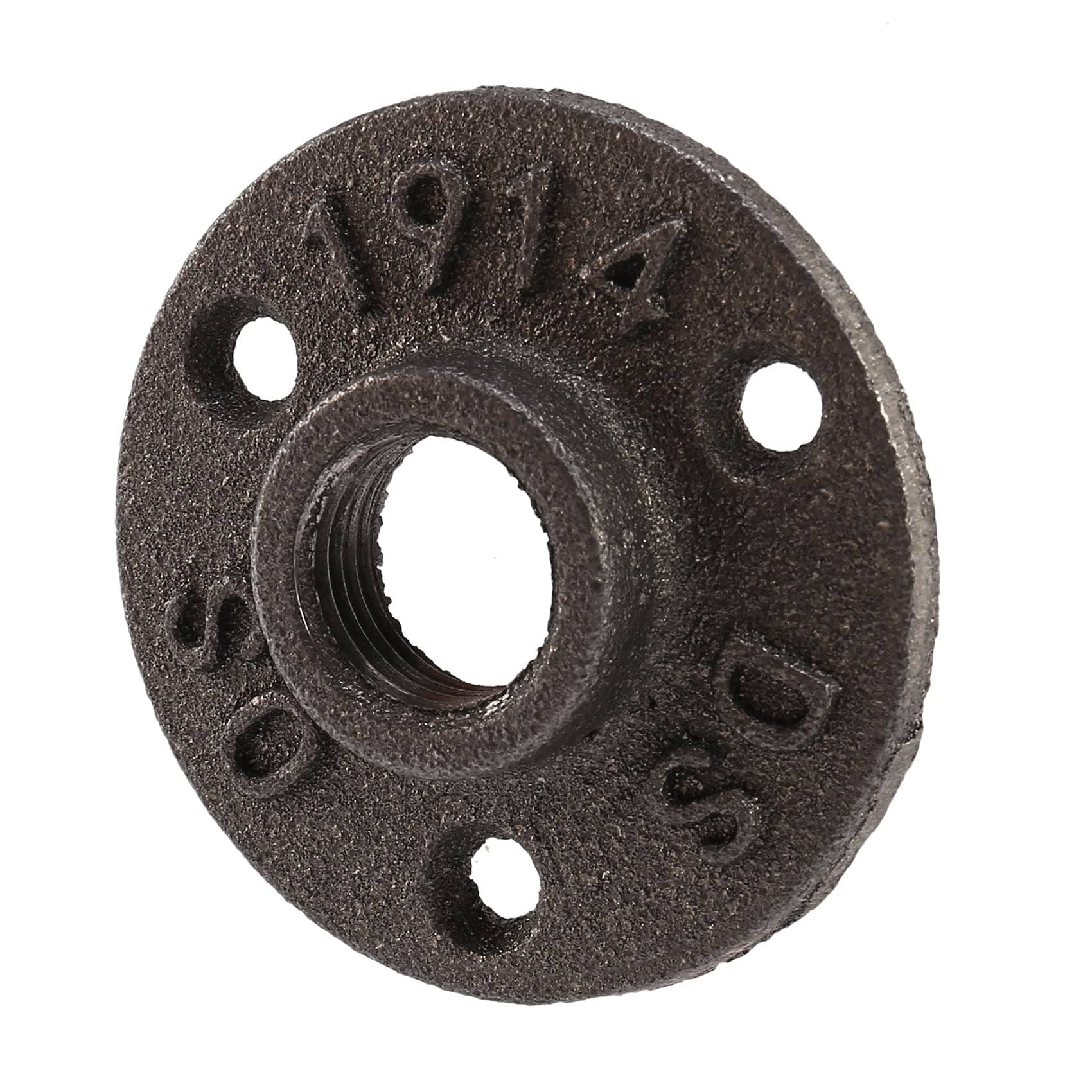 Ronlok 1/2 Inch Black Cast Iron Pipe Fittings Floor Flange Threaded