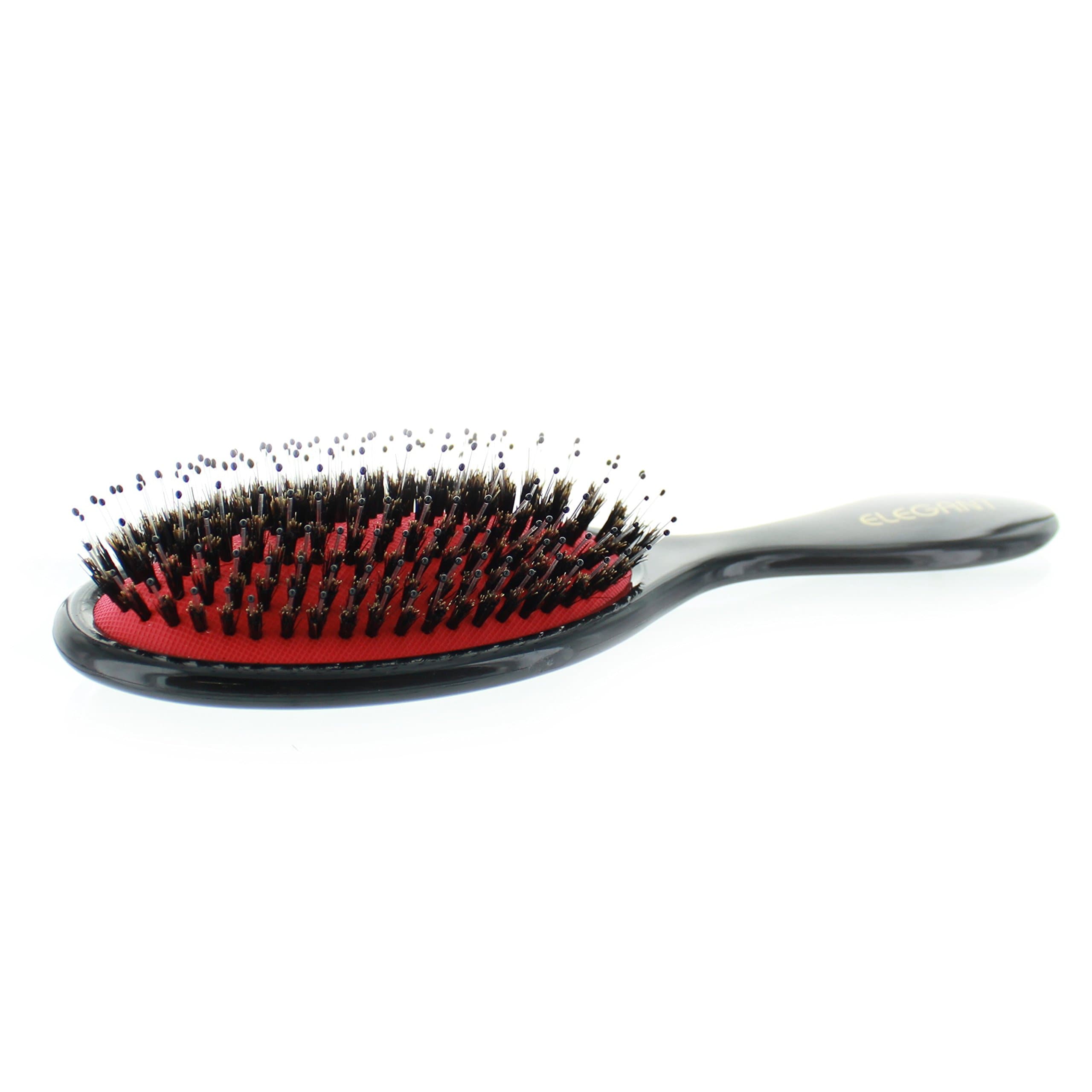Elegant Brushes Oval Cushion Boar and Nylon Brush, 3.1 Ounce