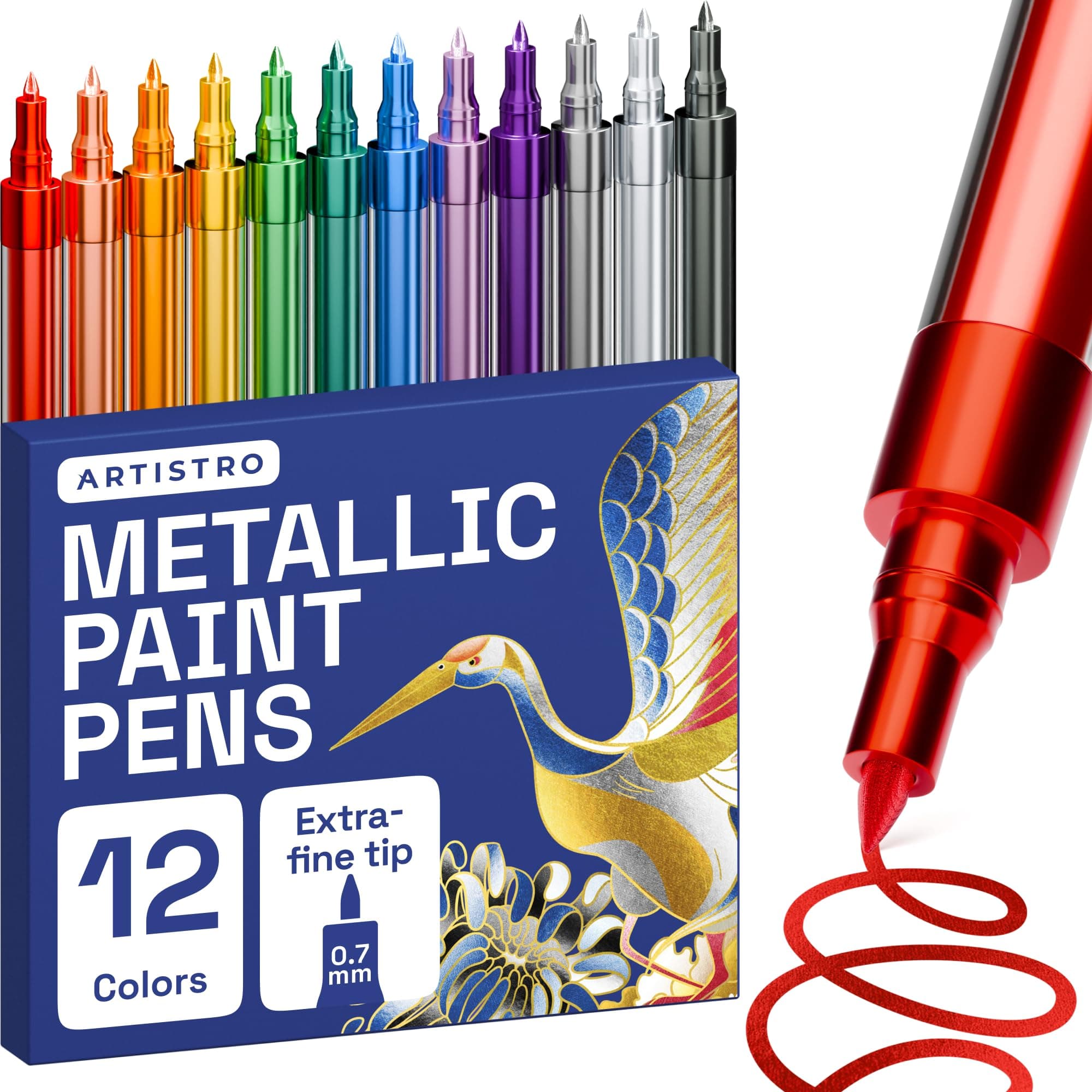 12 Metallic paint pens