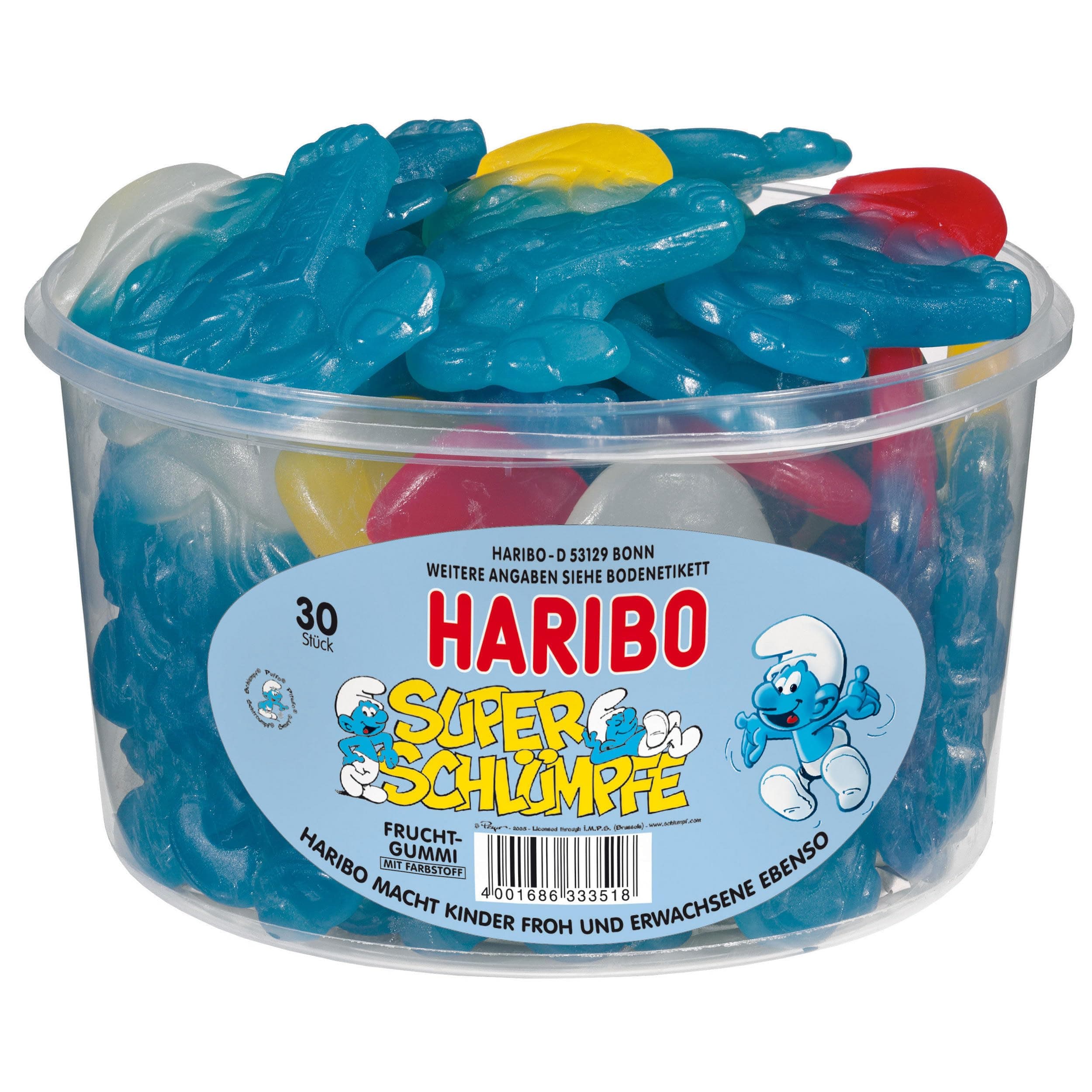 Haribo Super Smurfs / Schlumpf, 1500g Tub