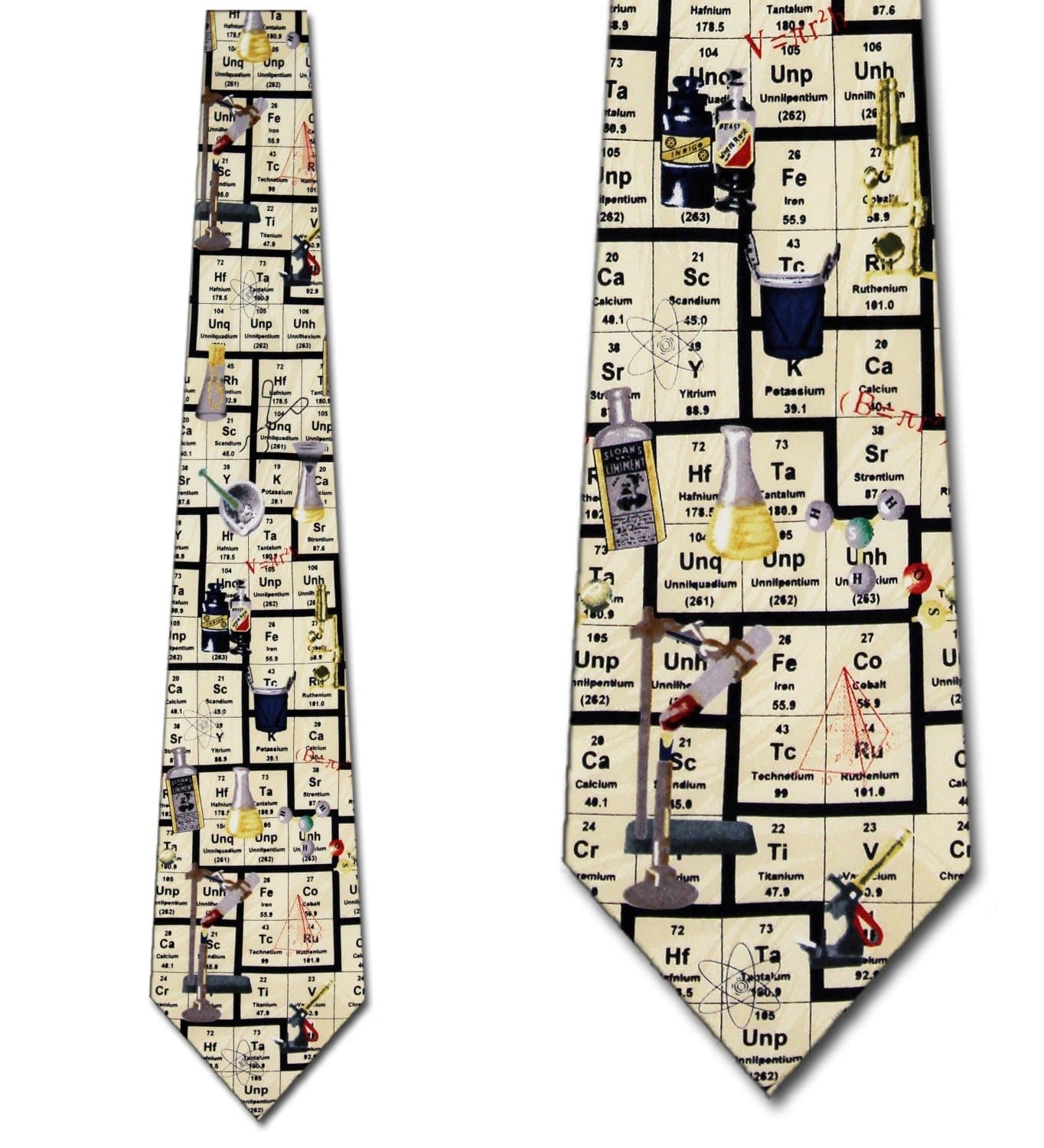 Science Ties Periodic Table Neckties Chemistry Tie Mens Neck tie