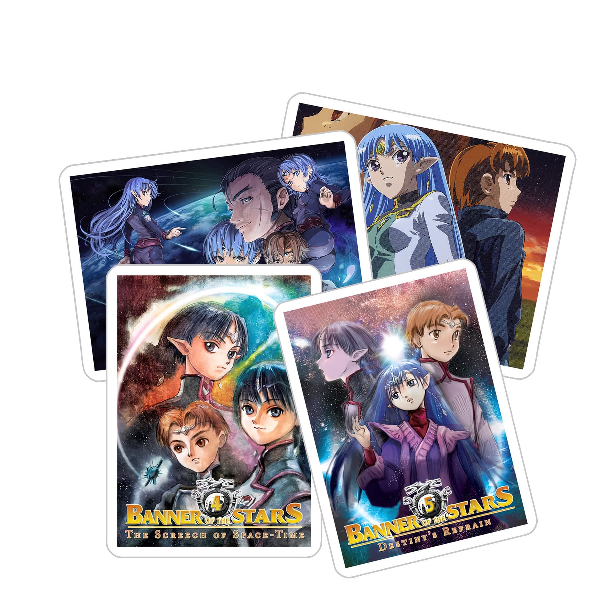 Banner of The Stars Abriel Lafiel Jinto Linn Ekuryua Naurh Cool Moments Pack 4 Pcs Stickers for Water Bottles, Phone, Laptop, Skateboard, Car