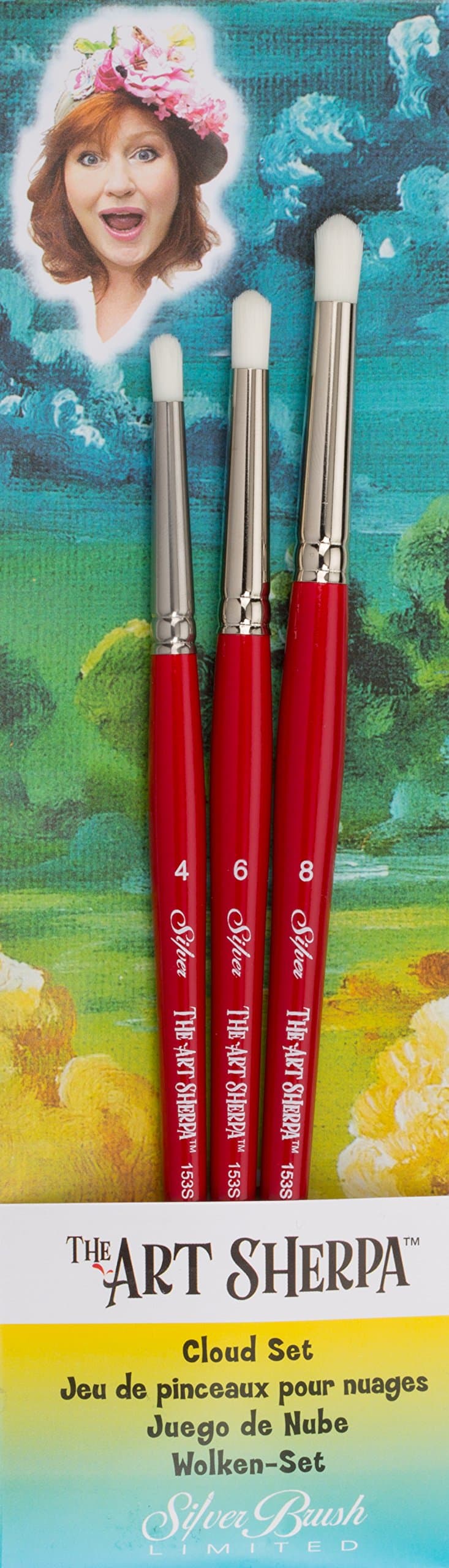 Silver Brush Limited, The Art Sherpa, Cloud Paintbrushes Set - 3 Piece Set
