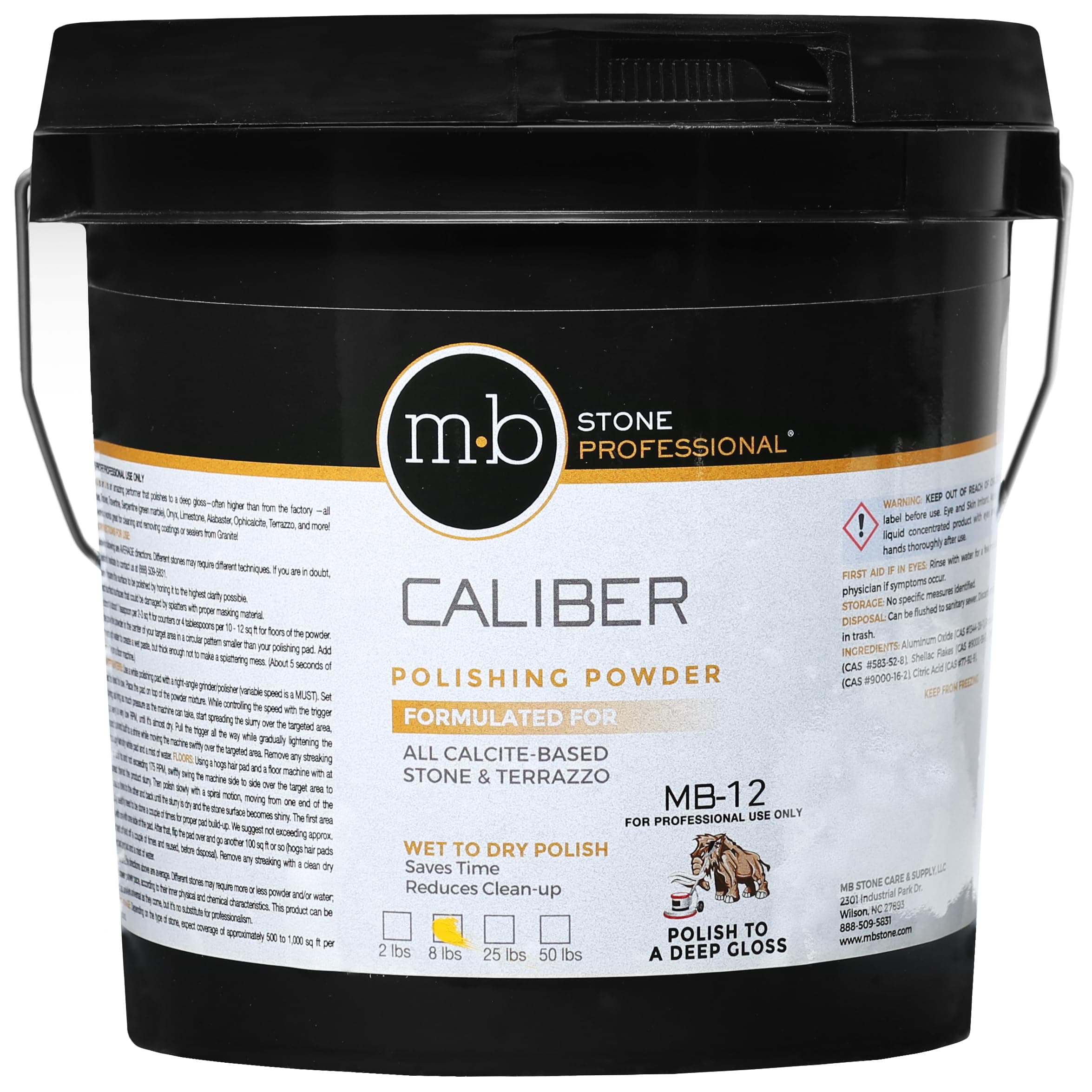 MB-12 Stone Polishing Powder for Marble - 8 Lbs.