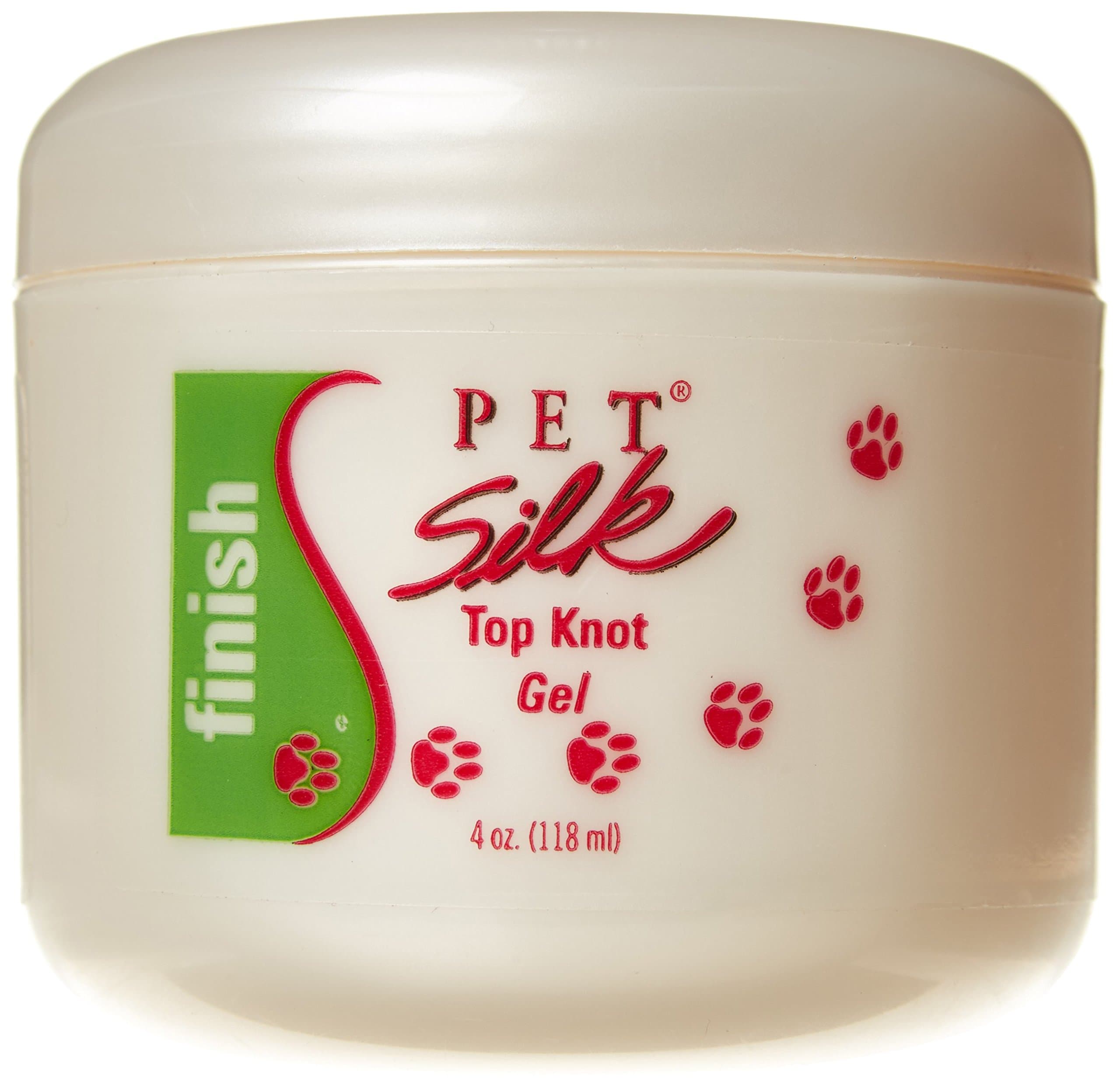 Pet Silk Top Knot Gel 4 Ounce Styling Finishing Gel - Pet Hair Gel for Taming...