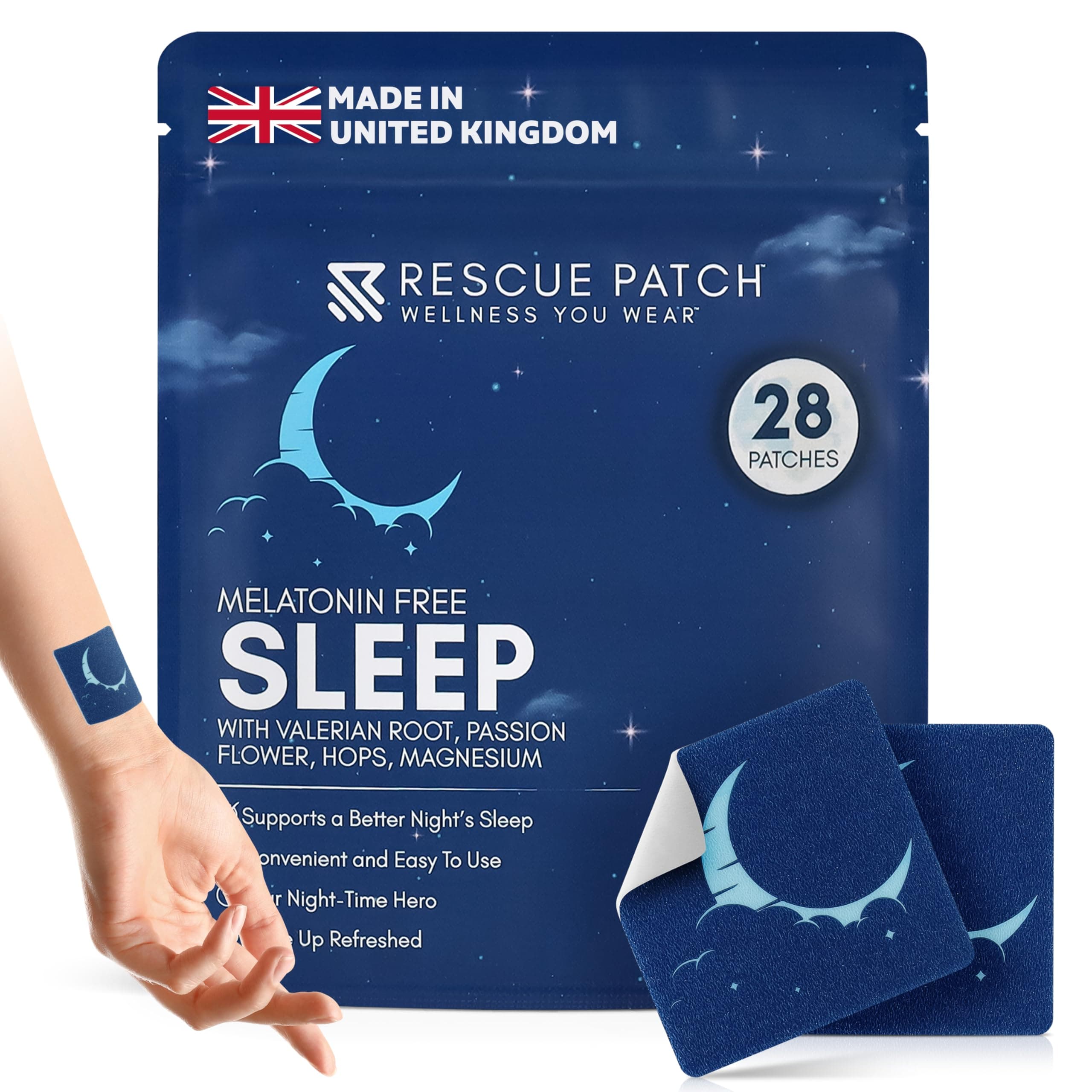 Sleep Patches for Adults Extra Strength | Natural Sleeping Patches for Adults | Melatonin-Free Sleep Patch for Relaxation and Restful Night – Long-Lasting Formula