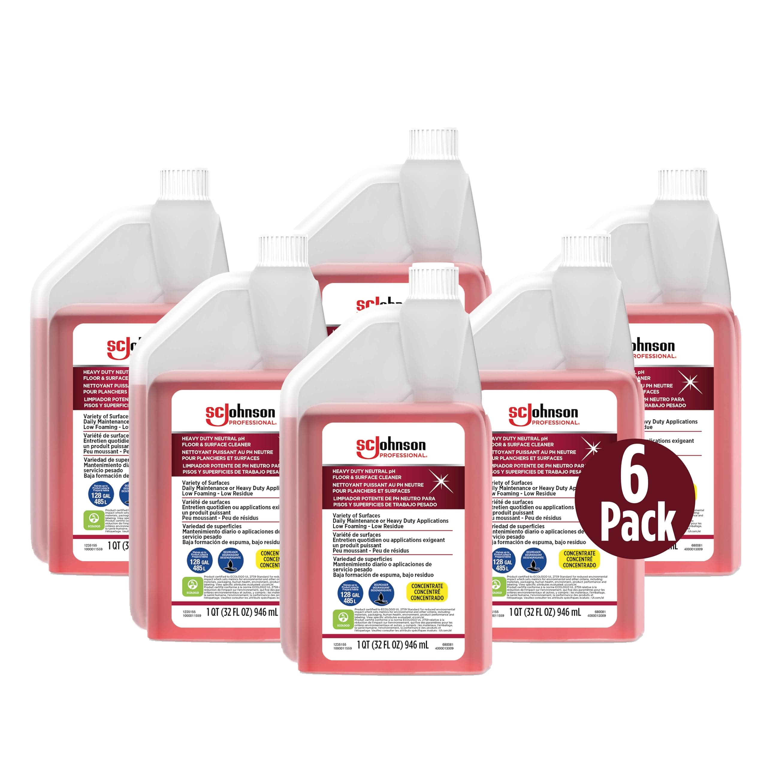 SC Johnson Professional Heavy Duty Neutral Floor & Surface Cleaner 32oz, case...