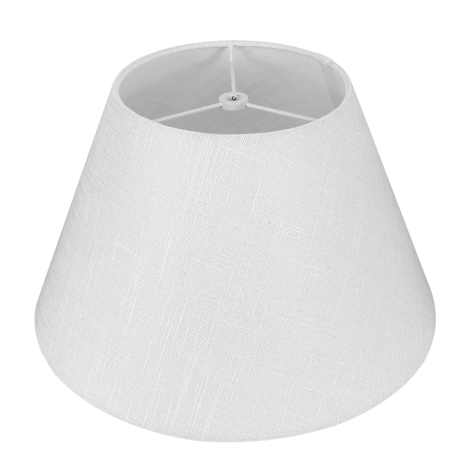 ALUCSET 𝗪𝗵𝗶𝘁𝗲 Lamp Shades, Barrel Lamp Shade 𝟳 𝘅 𝟭𝟯 𝘅 𝟳.𝟴”,Replacement Lampshades for Table Lamps, Natural Linen Lampshade, Hand Crafted Lamp Cover
