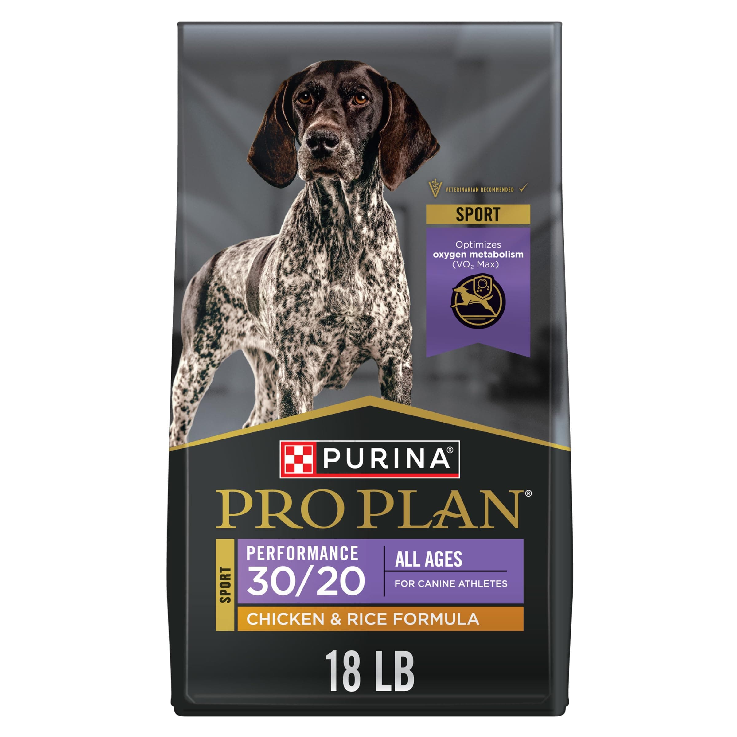 Purina Pro Plan Sport Performance 30/20 Chicken and Rice Formula High Protein Dog Food - 18 lb. Bag