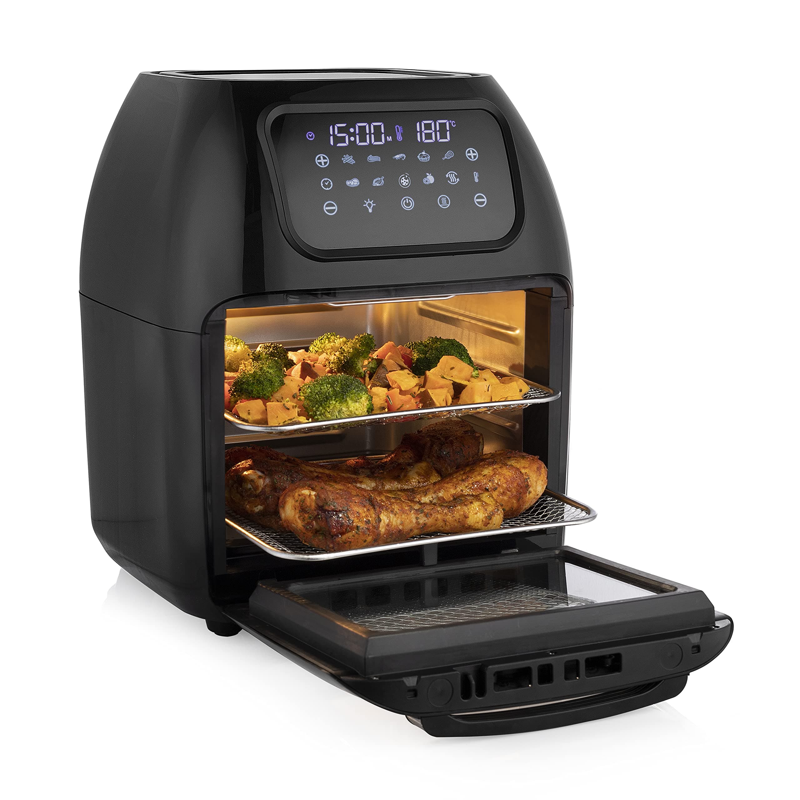 Tristar Multi Crispy Fryer Oven, 10L Capacity, Oil-free Baking, 10 Programmes, Touch Screen, Dishwasher Safe Parts, Non-stick Coating, Accessories Included, 1800 W, Airfryer FR-6964