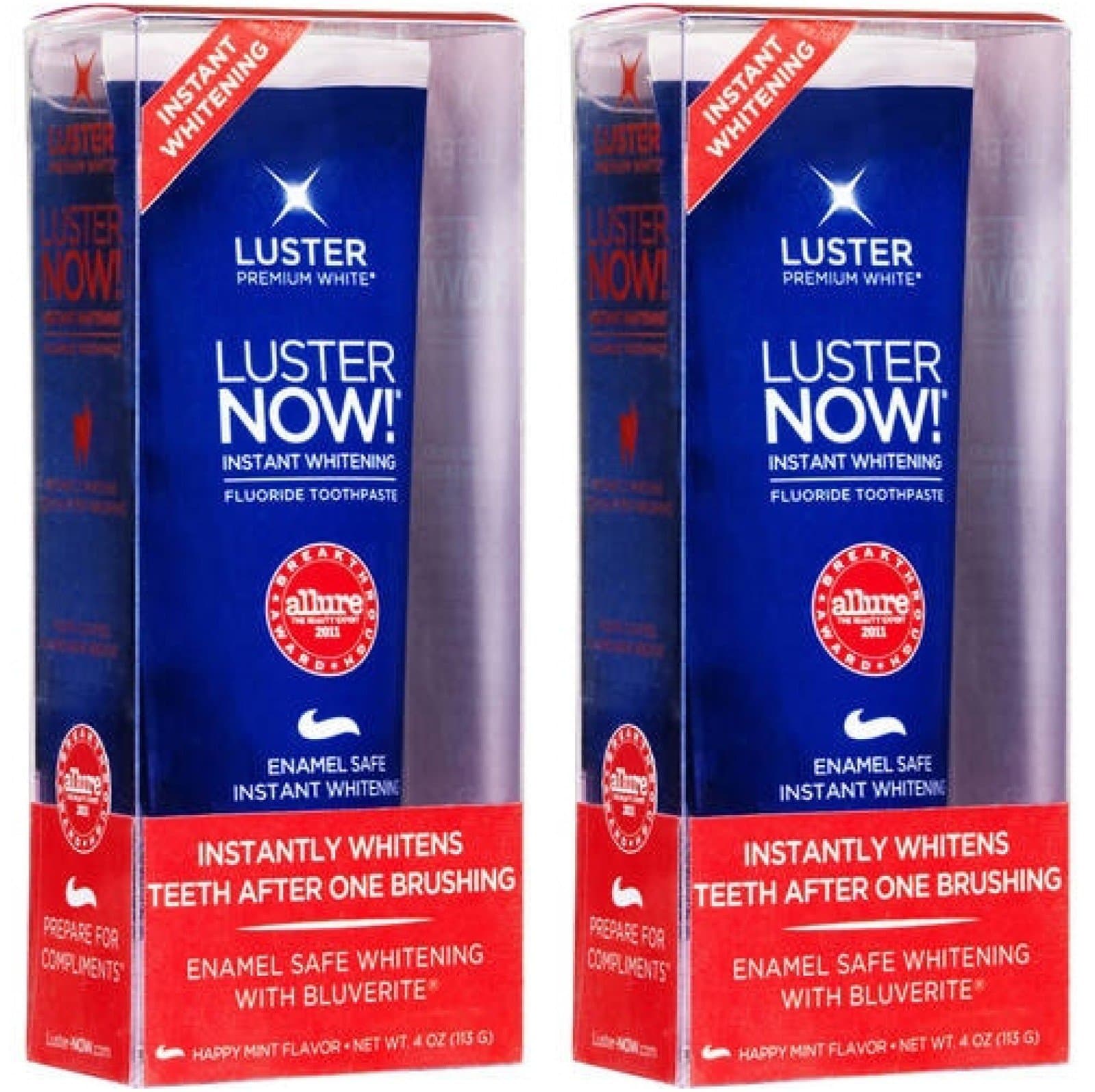 Luster Now! Instant Whitening Toothpaste 4.0 Oz (2 Pack)