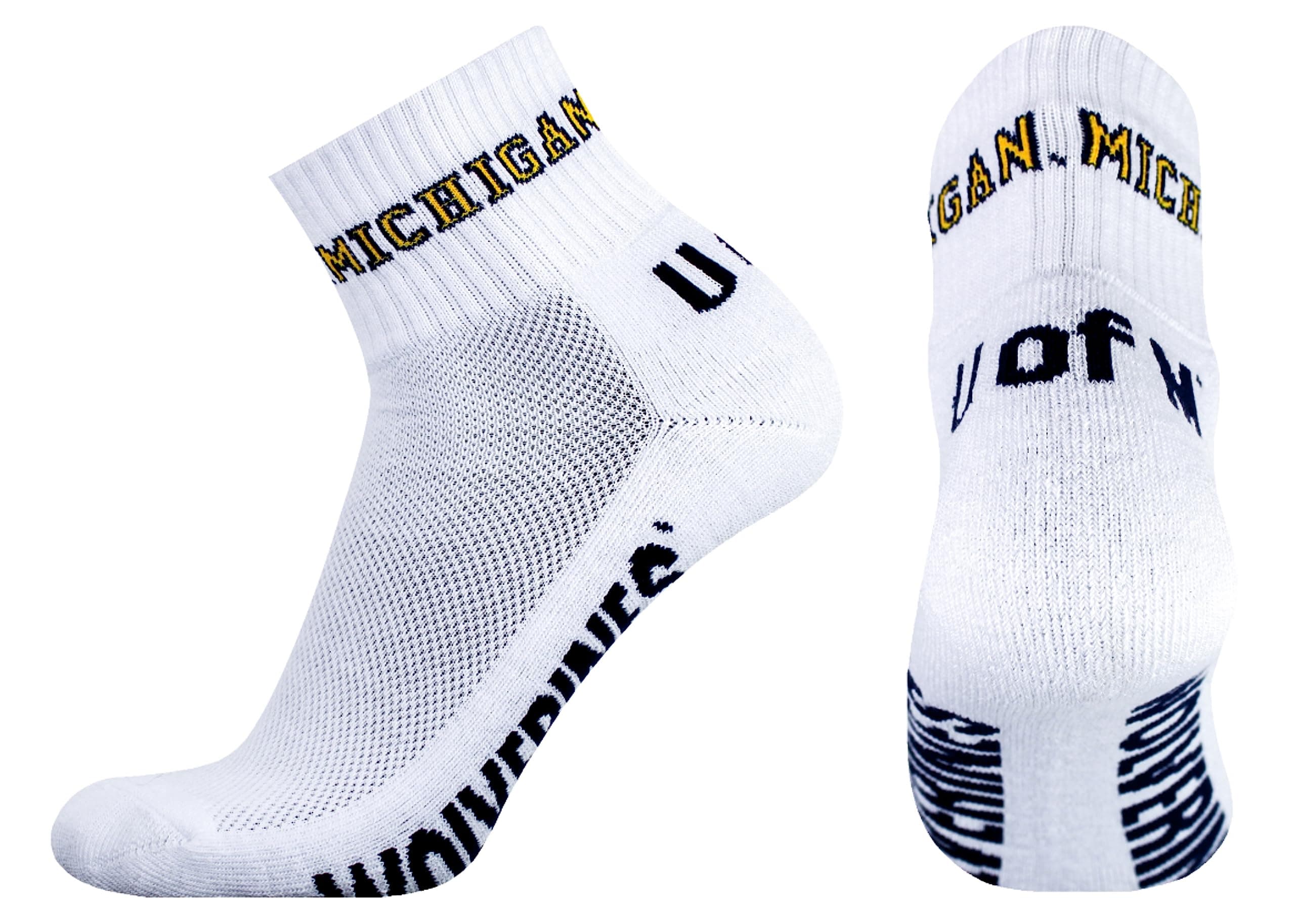 Michigan Wolverines Quarter Socks