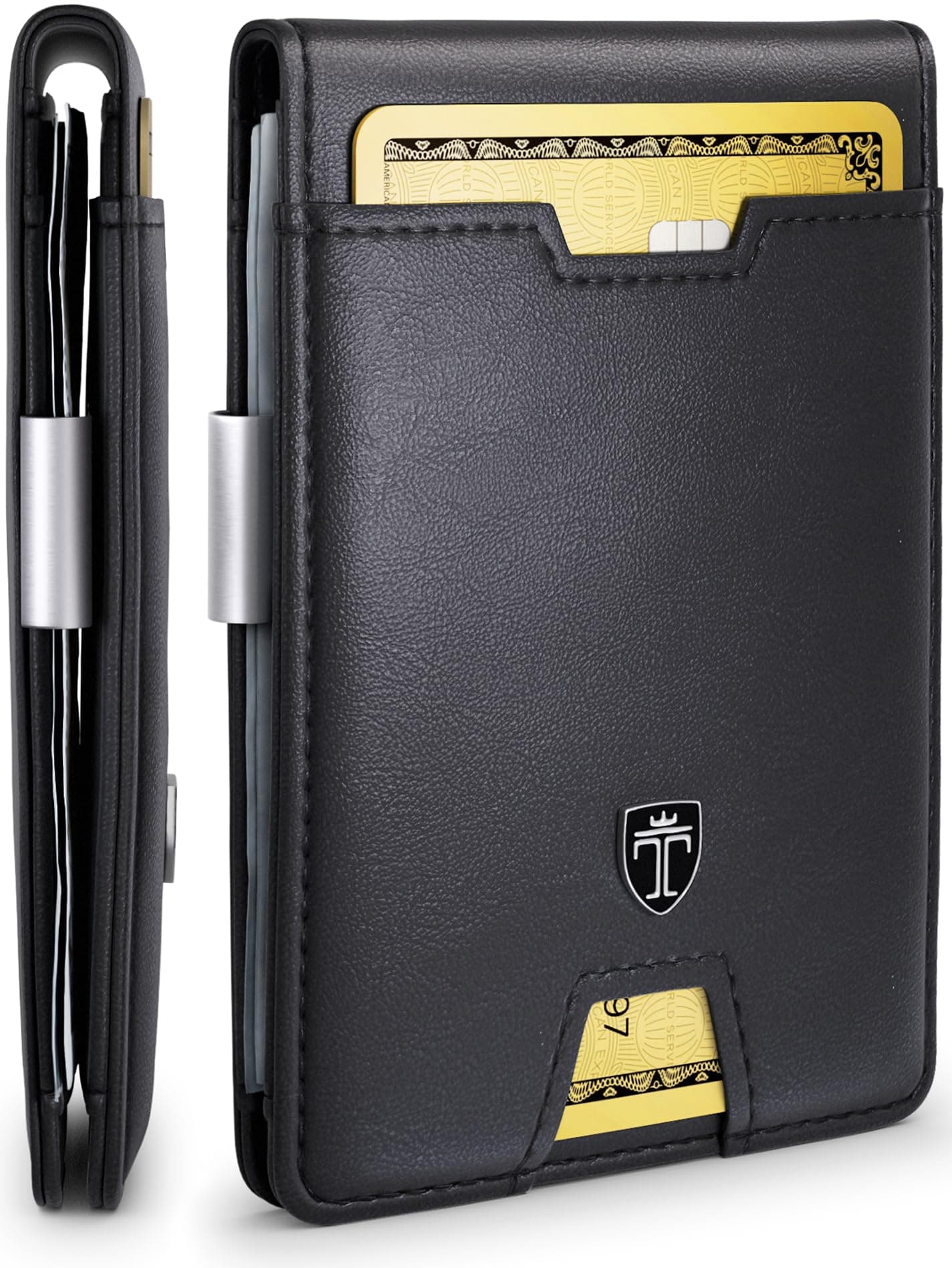 TRAVANDO Mens Wallet with Money Clip AUSTIN RFID Blocking Bifold Credit Card Holder for Men with Gift Box