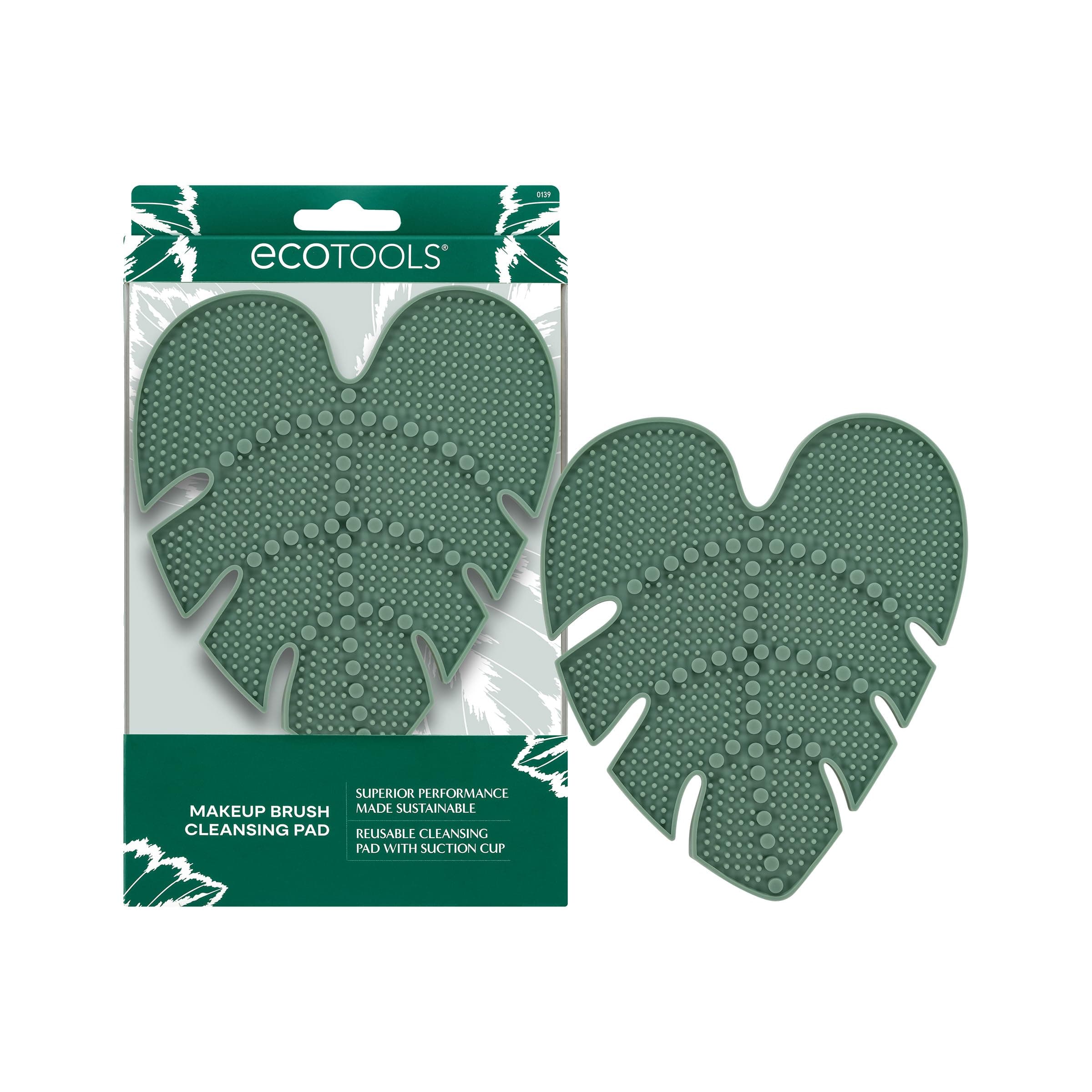 EcoTools Makeup Brush Cleansing Pad, Cleaner Mat For Deep Cleaning Tools, Use With Makeup Brush Shampoo, 100% Silicone, Easy To Clean, Features Suction Cup For Easy Usage, Cruelty-Free, 1 Count