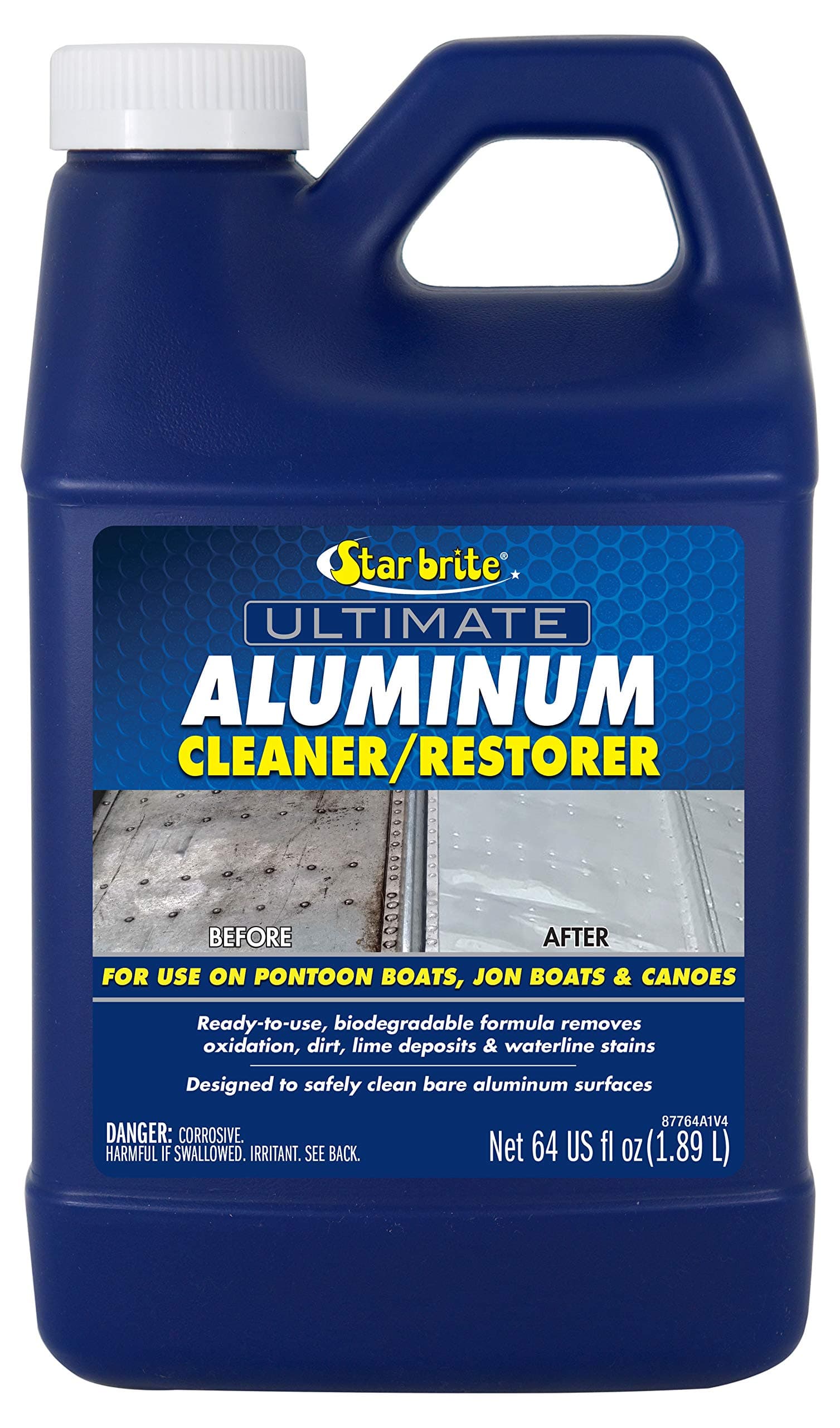 Ultimate Aluminum Cleaner & Restorer - Aluminum Boat Cleaner - Perfect for Pontoon Boats, Jon Boats & Canoes (NO SPRAYER) - 64 OZ (087762)