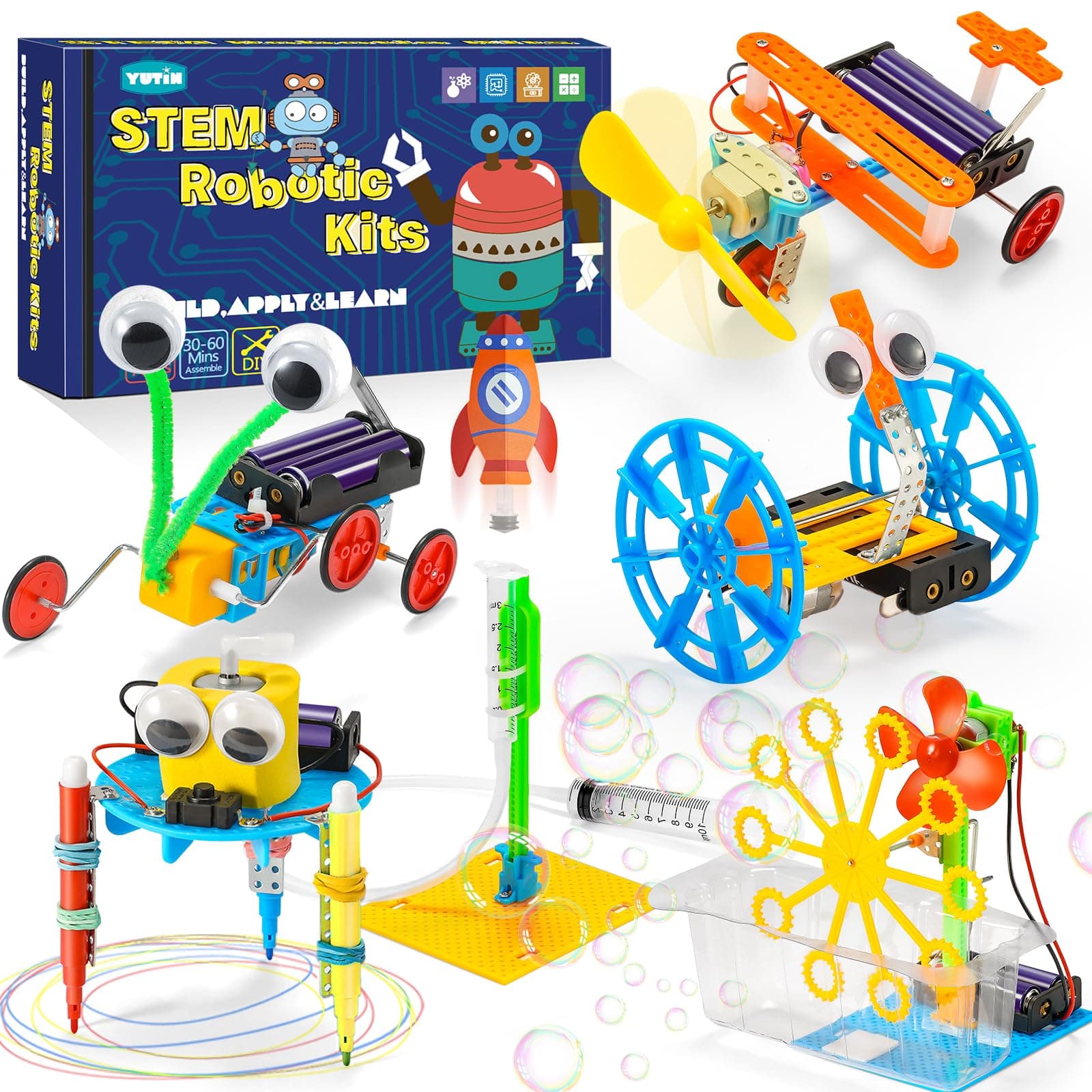 Robotics for Kids Ages 8-12, Boy Crafts Kids STEM Science Robot Building Kits 8-10 10-12, STEM Toys for Boys Gifts Age 8 10 12 13 14 Year Old