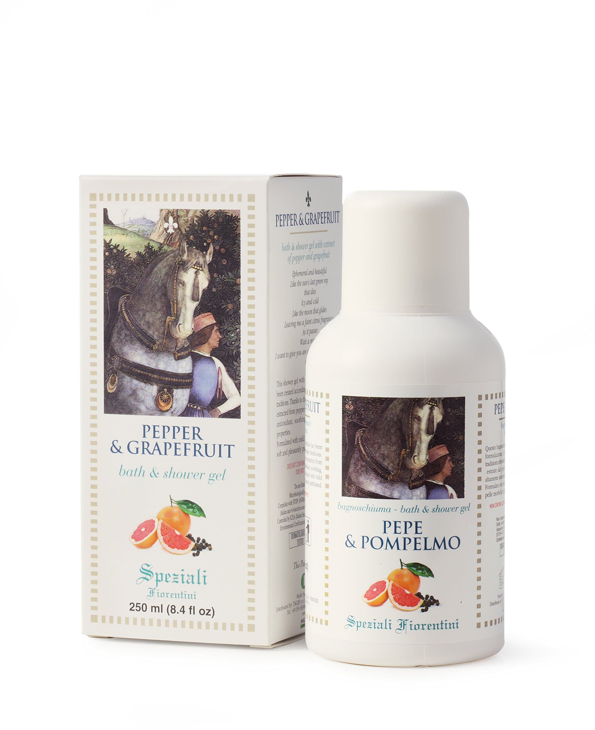 Speziali Fiorentini Pepper and Grapefruit Bath and Shower Gel, 8.45 Ounce