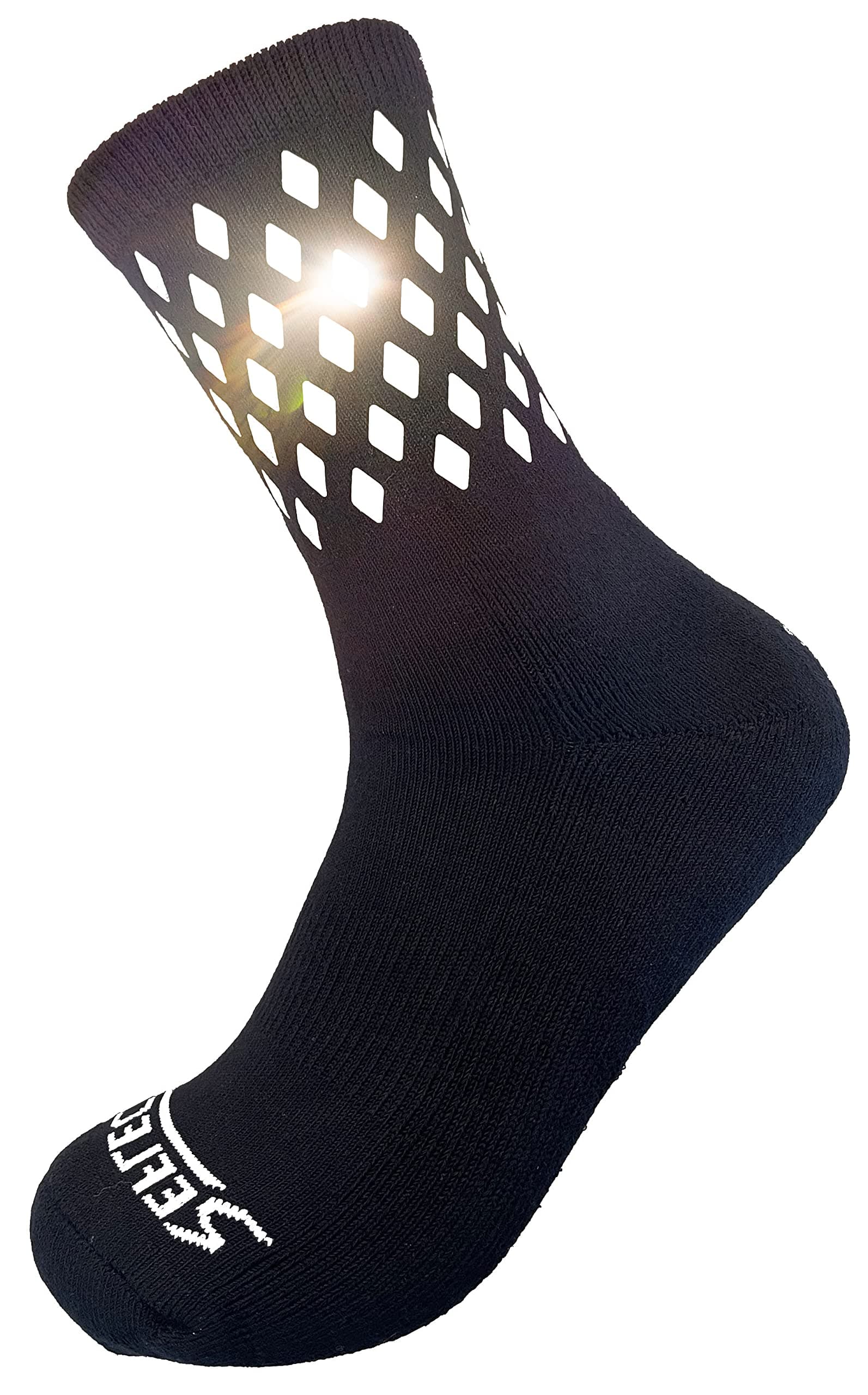ReflecToes Reflective Socks - High Visibility Sports Socks Cushioned, Biomotion Safety Gear for Outdoor Athletes