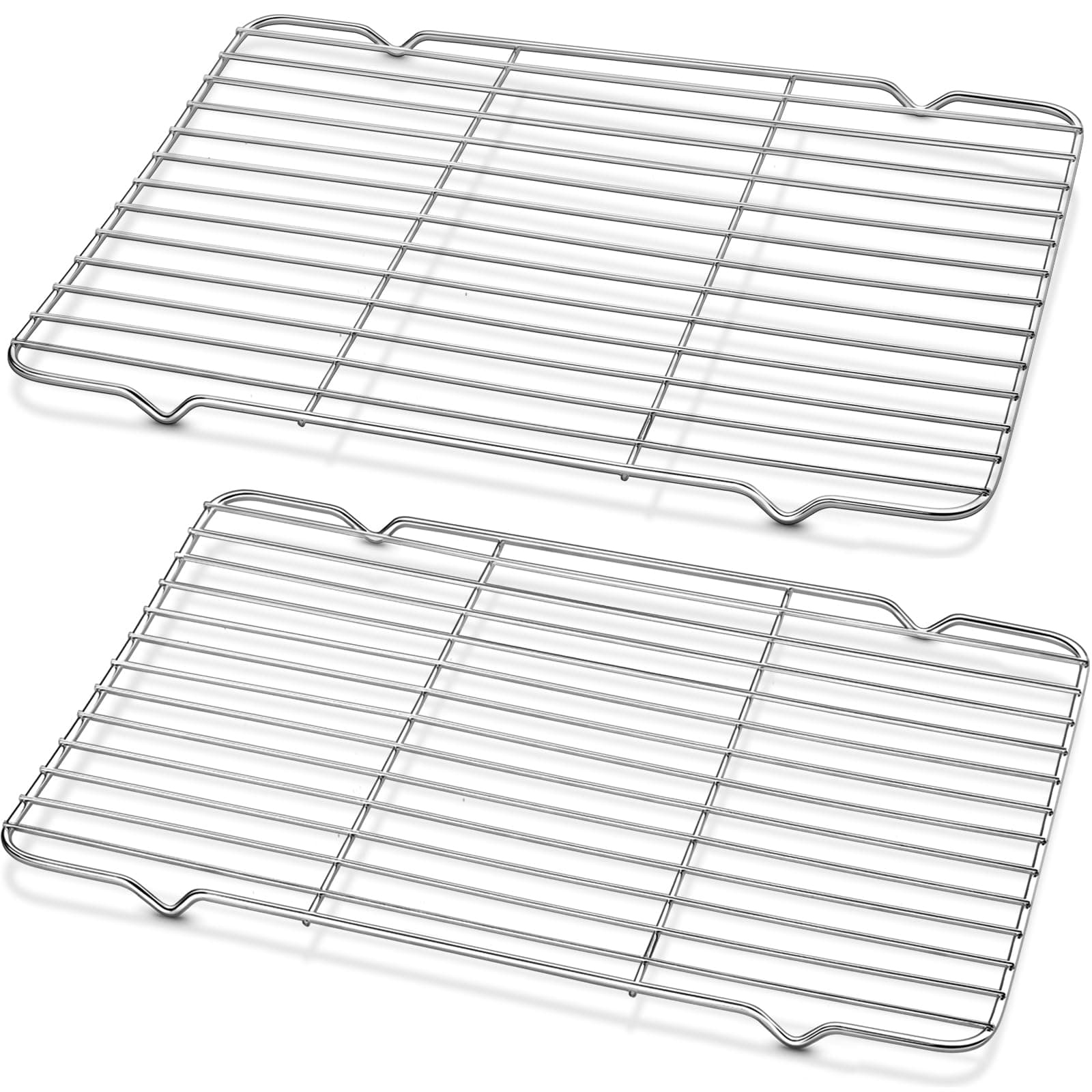 Cooling Rack and Baking Rack with Stainless Steel, 2 - Pack 10 x 15 Inches Heavy Duty Cooling Racks for Cooking and Baking, Sturdy Cookie Cooling Rack, Easy to Clean Oven & Dishwasher Safe