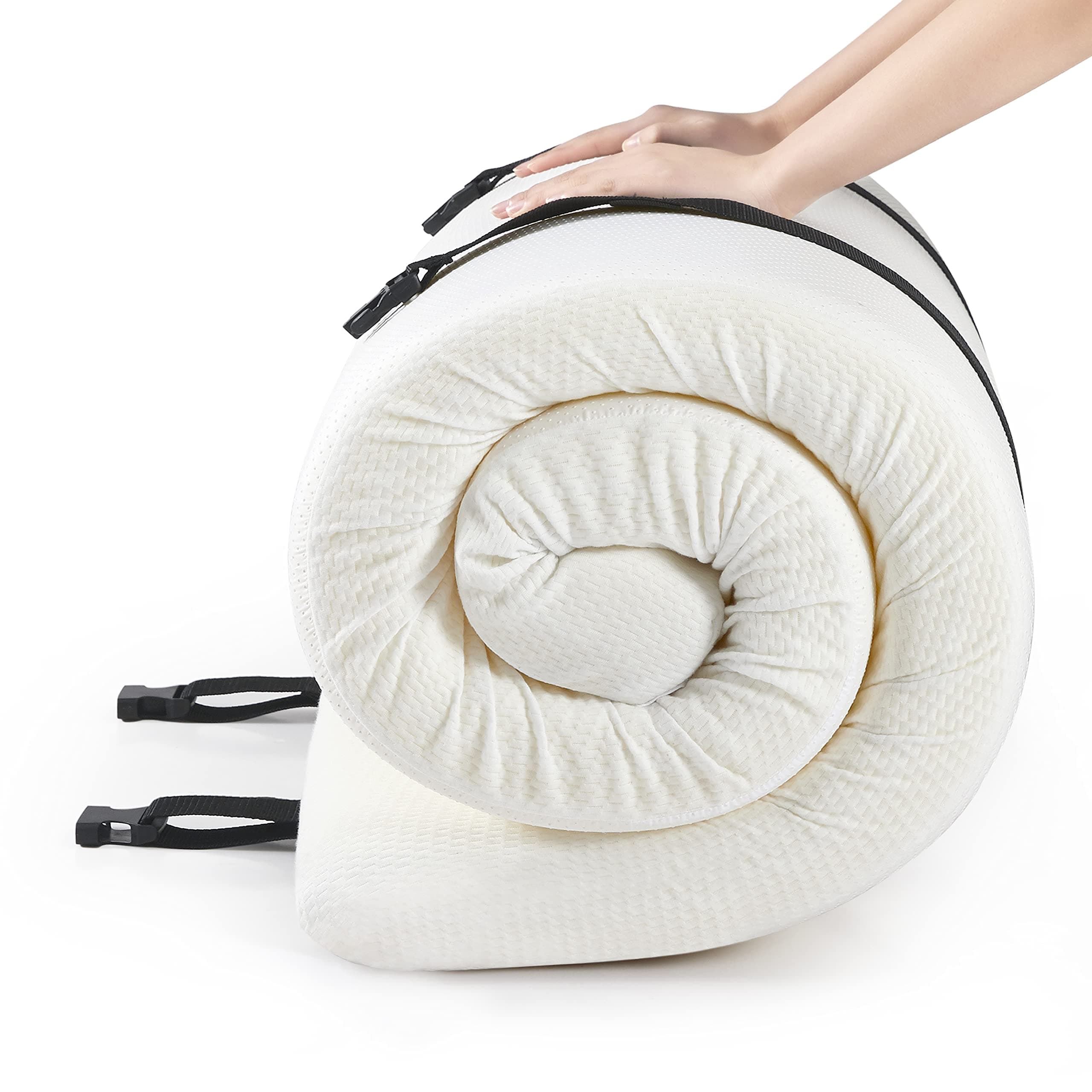 3Inch Cot Mattress Topper,Narrow Twin Foam Mattress for Camping Cot,Sofa Bed,Pull Out Chair Cushion,Portable,Roll Up Surpportive Sleep Pad(75 x 30)