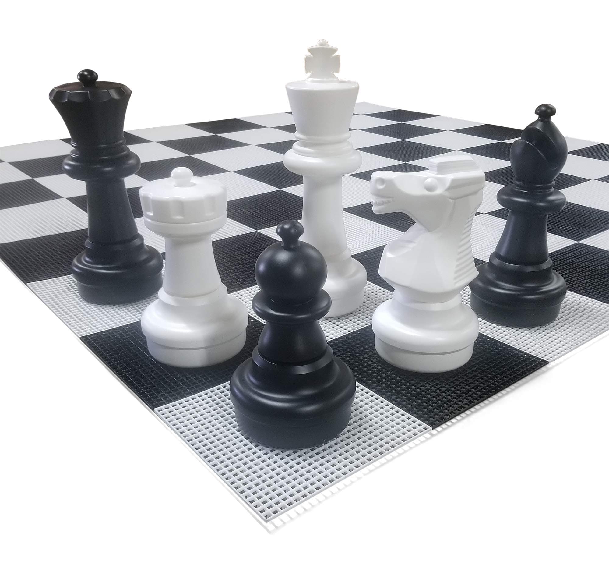 MegaChess Giant Chess Set Game with 25" Tall King - A Large Chess Set Yard Game for Families Looking for Outdoor Jumbo Games - 32 Large Pieces Made from Durable HDPE (Plastic Board Included)