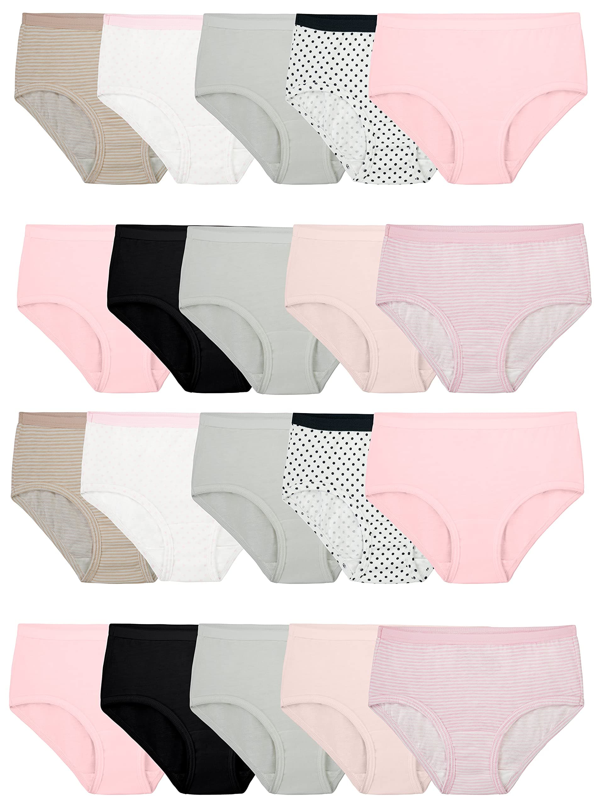 Fruit of the Loom Girl's Cotton Brief Underwear Briefs (pack of 14)