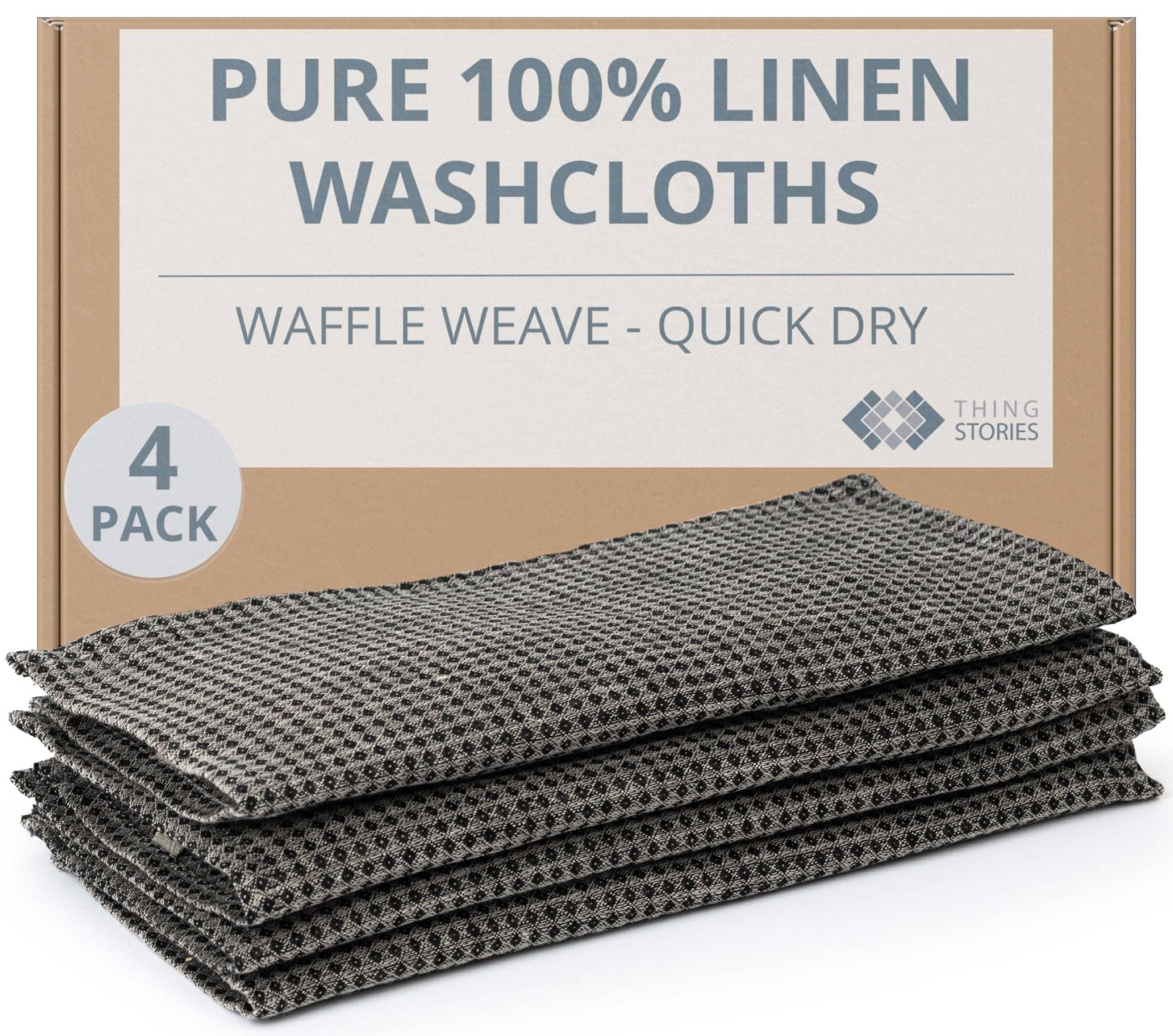100% Linen Washcloths