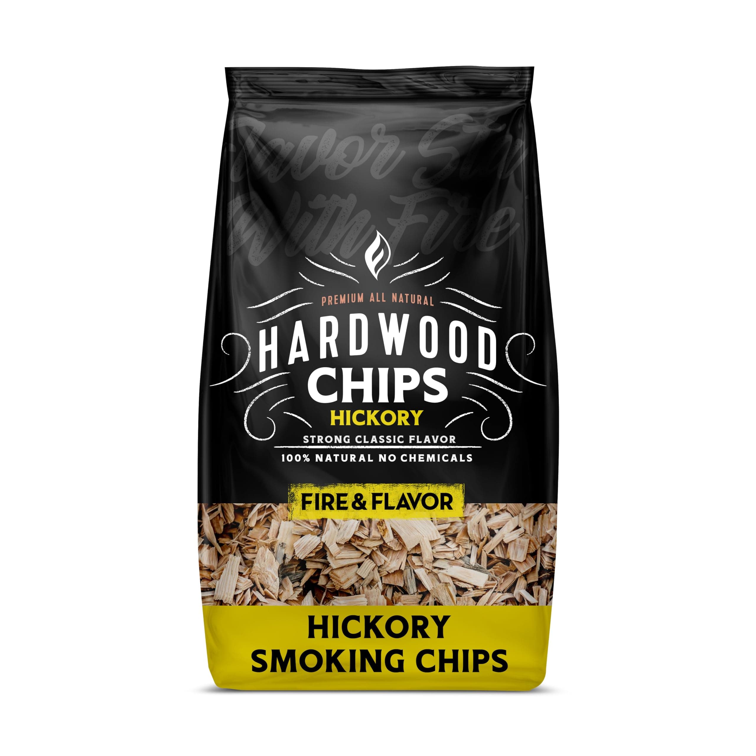 Premium All Natural Smoking Wood Chips, 2 Pounds, Hickory
