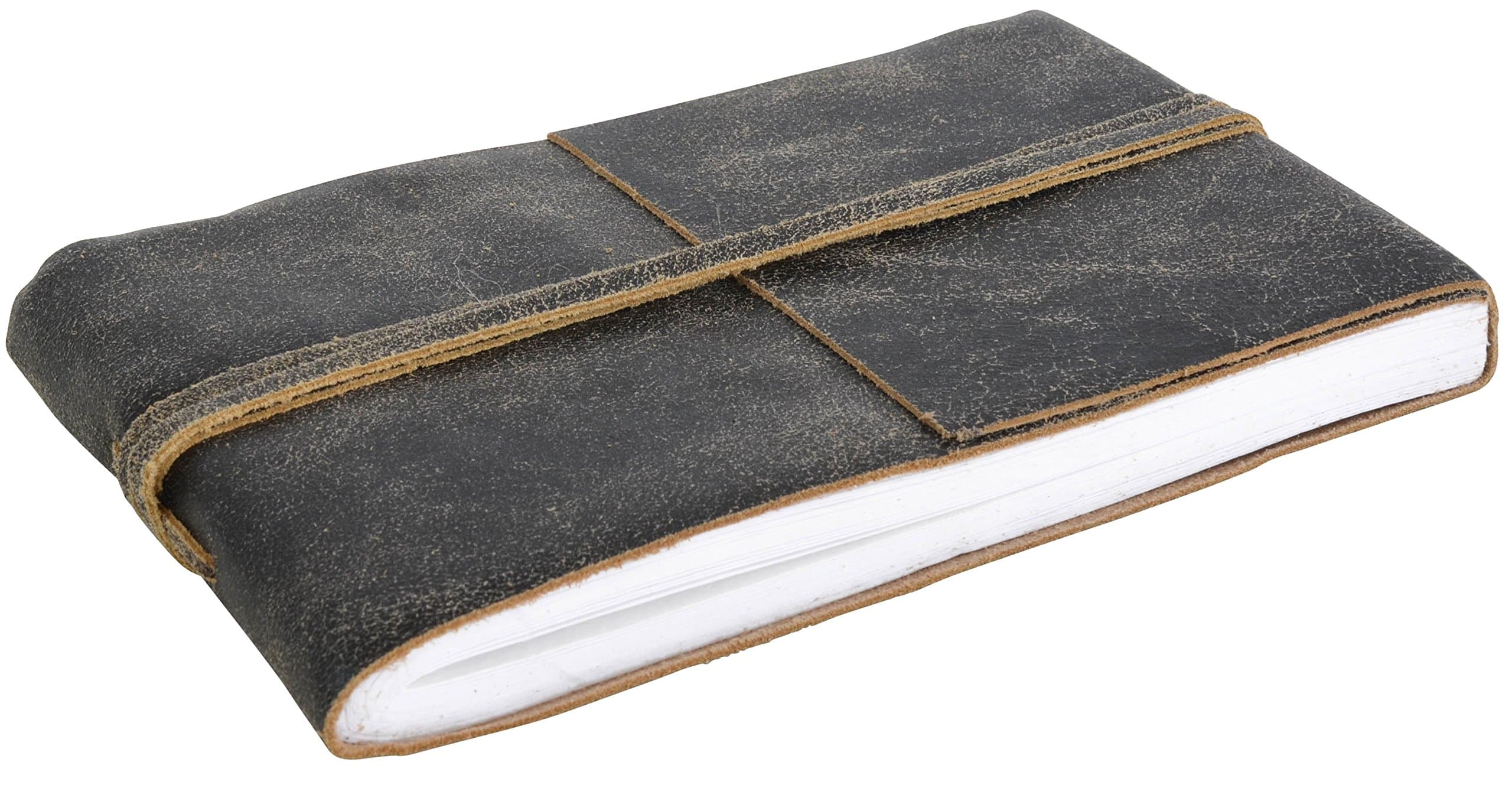 GustiGusti Leder studio "Andrea" Genuine Leather C5-Size Journal Diary Photo Album Sketchbook Buffalo Hide Vintage Unisex Antique Brown 2P37-24-6