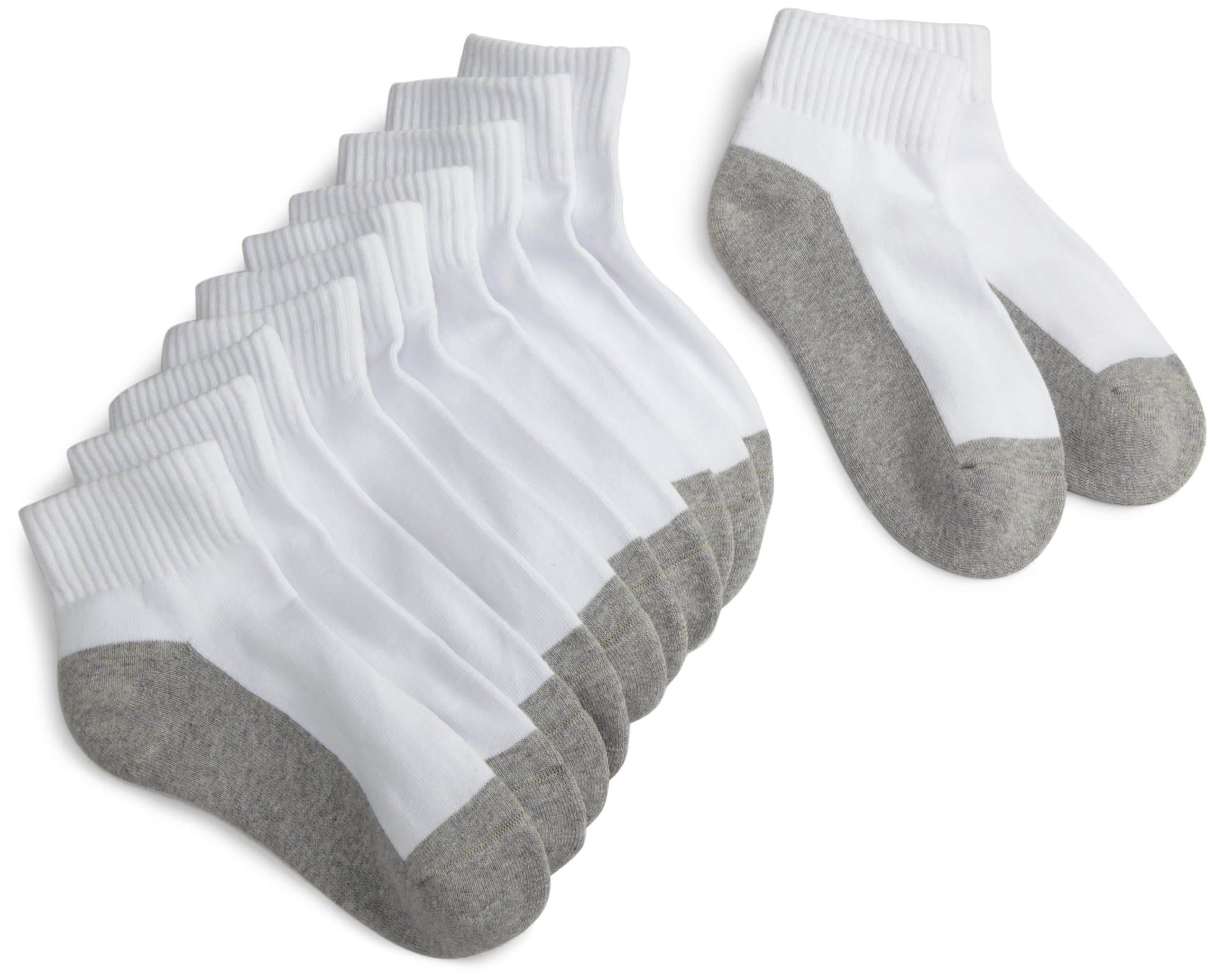 Girls 7-16 Sport Quarter Half Cushion 6 Pair Pack Socks