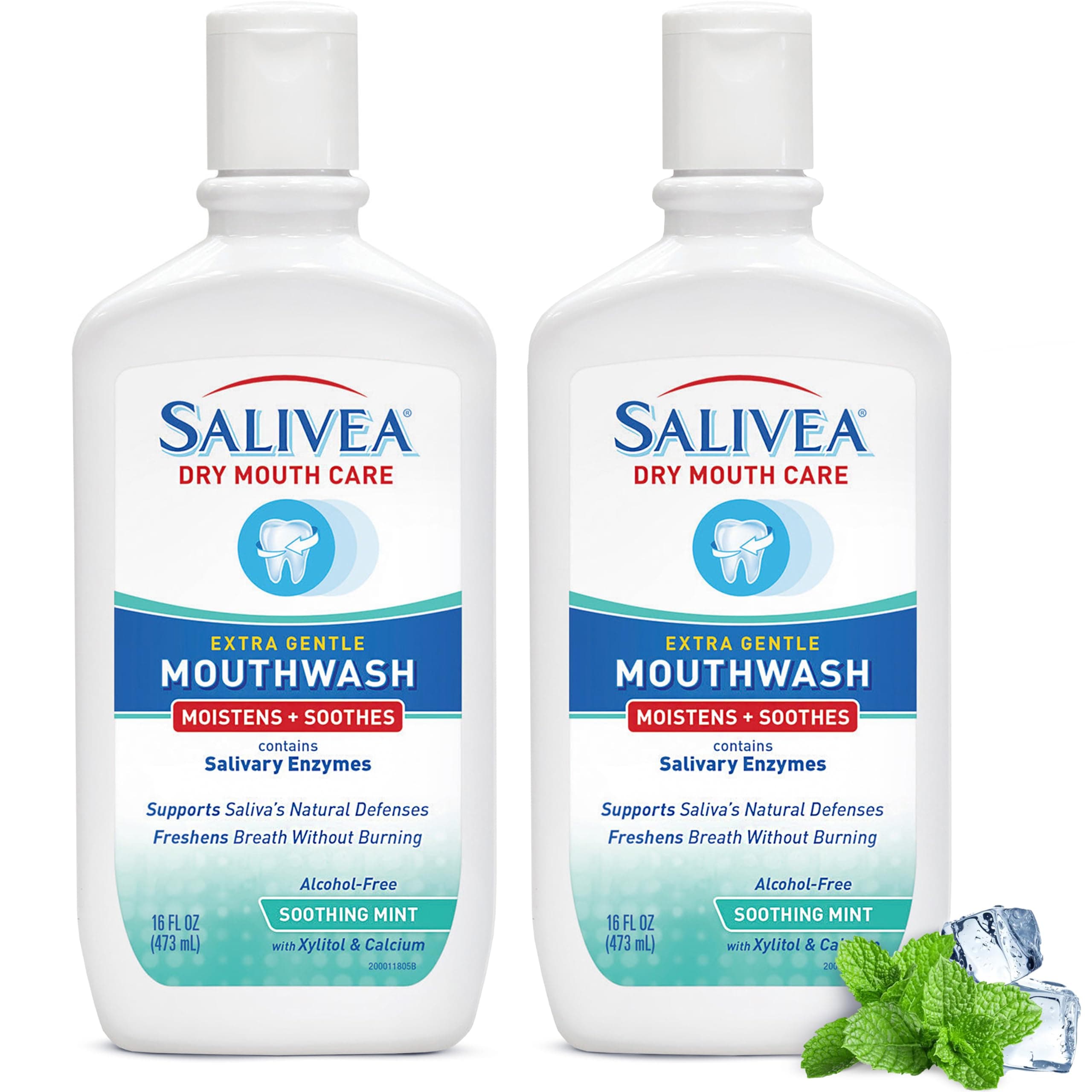 Salivea Dry Mouth Mouthwash with Xylitol 16oz pack of 2