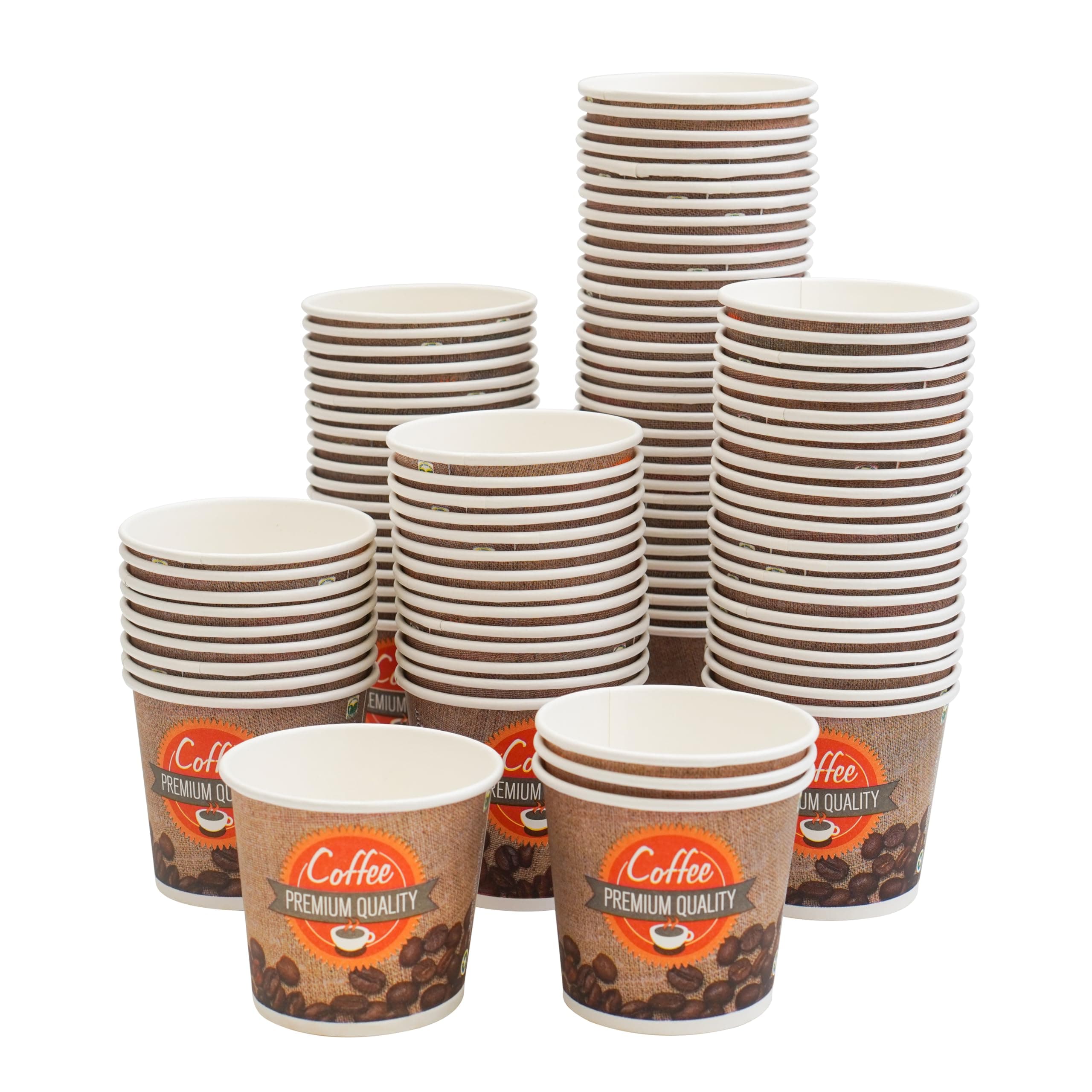 PARICOTT 150ml – 100 Cups | Tea Paper Cups | Premium Printed Disposable Cups for Tea & Coffee – Eco-Friendly, Recyclable, One-Time Use Paper Glass for Home, Office, Events, Parties, Wedding
