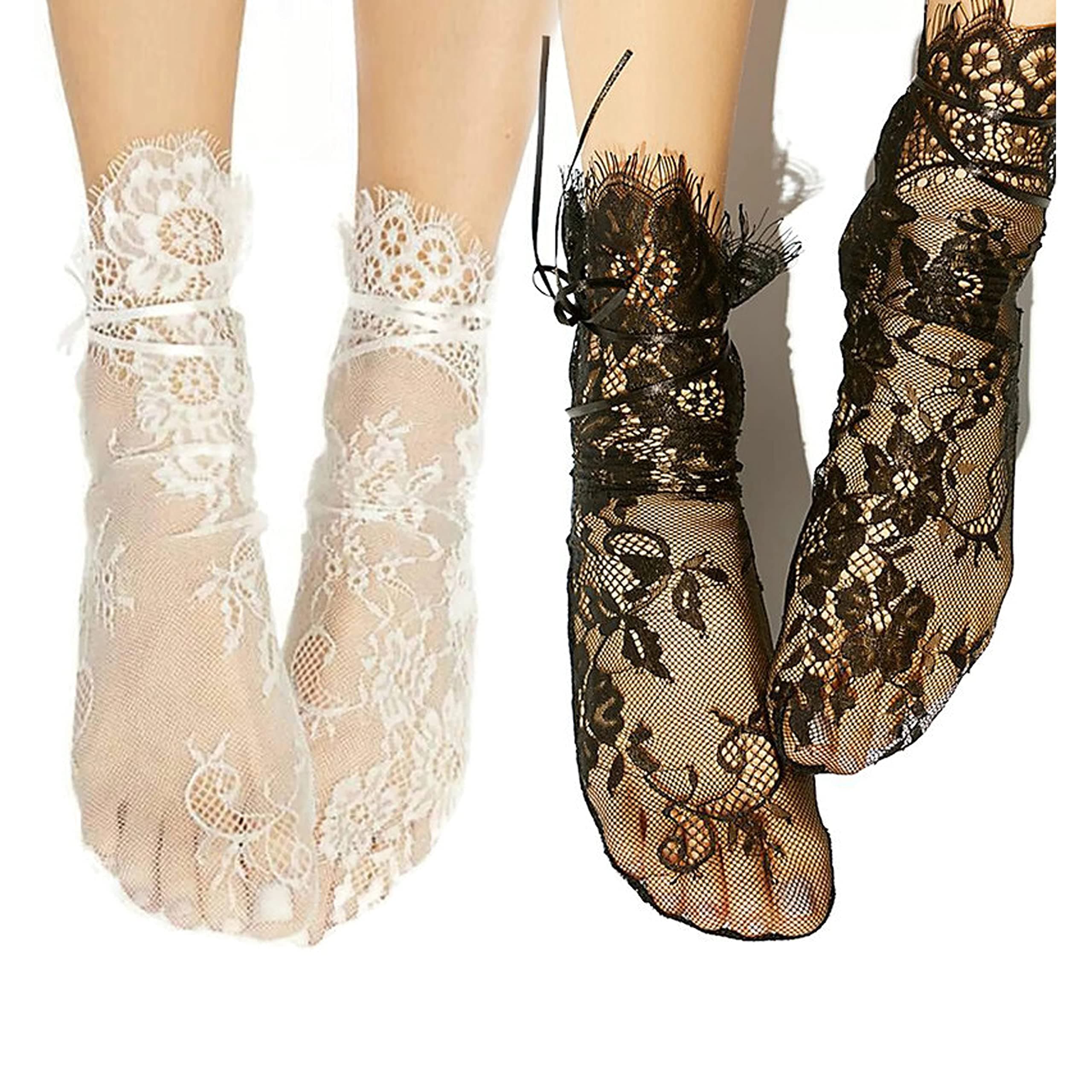 vangobeautyBridal Socks Lace Socks Ankel Tulle Socks Wedding Socks Party Socks Fits 4-7 Ship Next Day