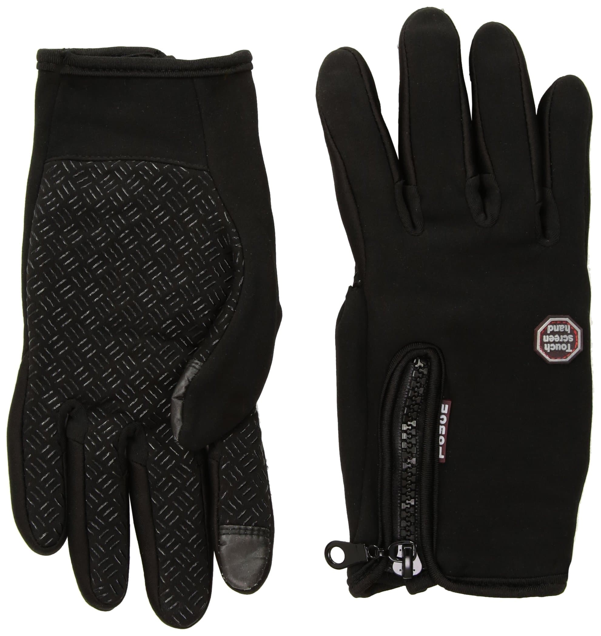 Sportown Winter Outdoor Cycling Glove Special Designed for Touch Screen Cell Phone / Tablet /Mp5 Etc ,Soft and Cold Proof (Black, Xl) ¡­