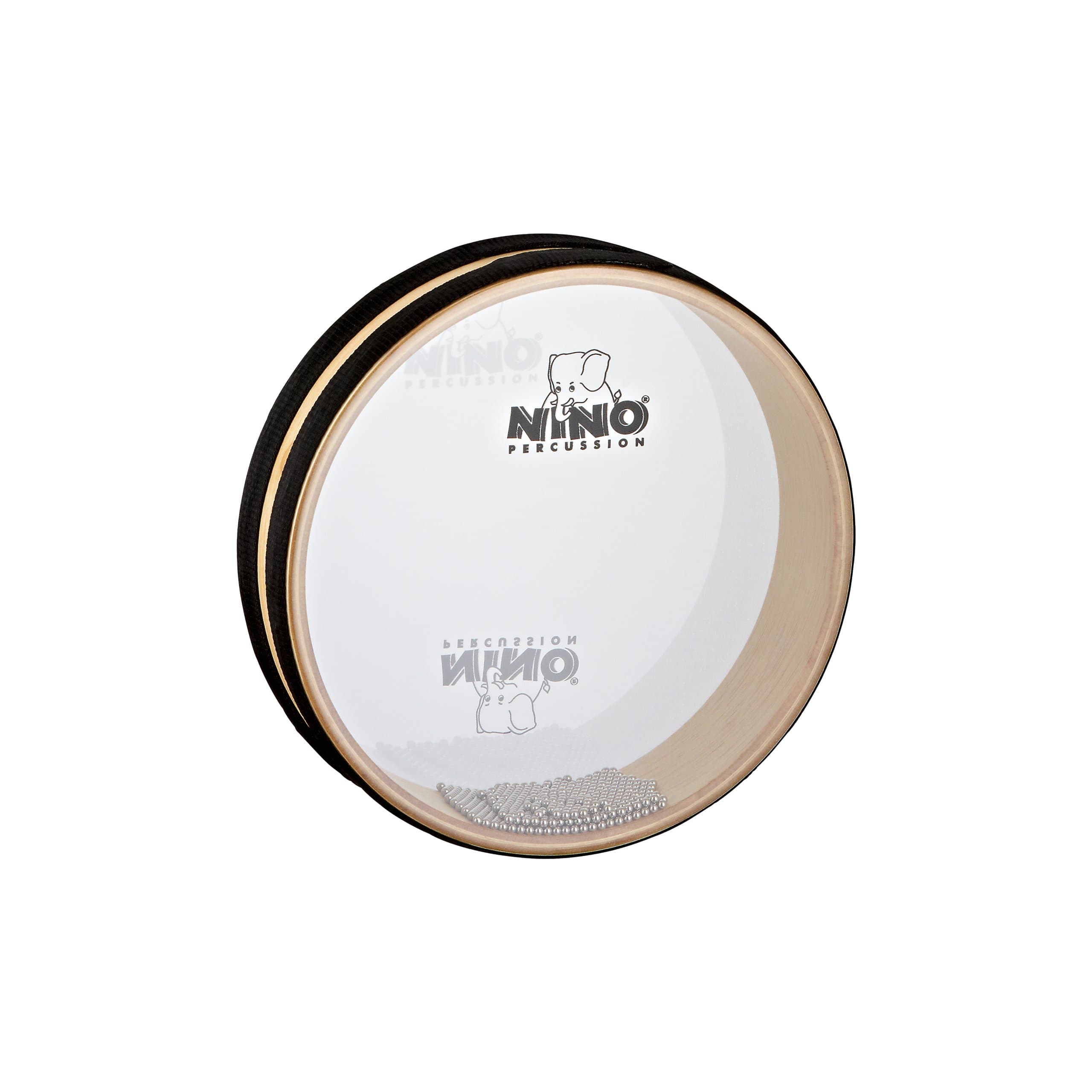 Nino PercussionSea Drum Instrument - Small Hand drum for Children from 3 Years - Diameter 8 inch (ca. 20 cm) - Siam Oak, Natural (NINO44)