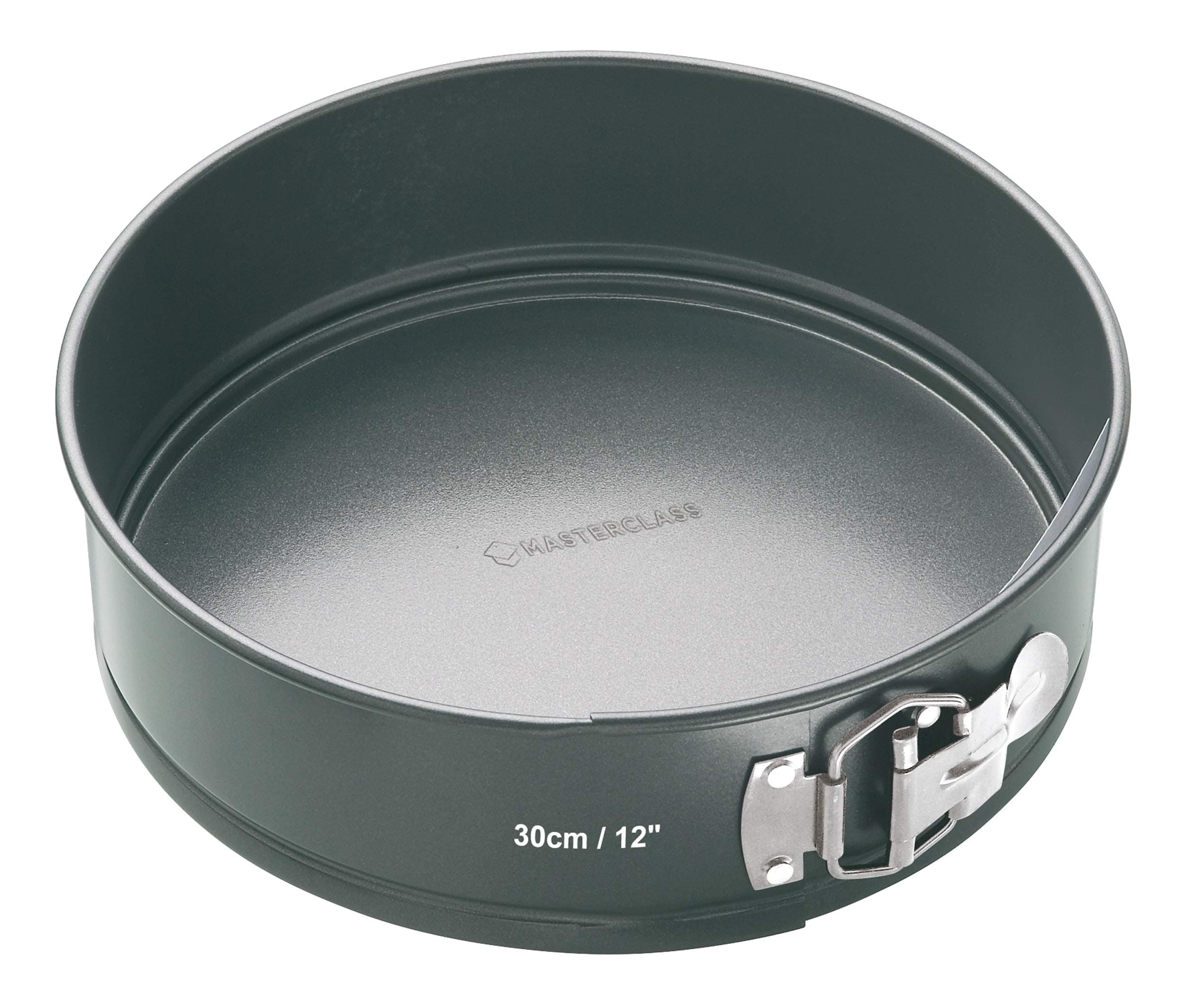 MasterClass Non-Stick Spring Form Loose Base Cake Pan Round 30cm (12"), Sleeved - Grey