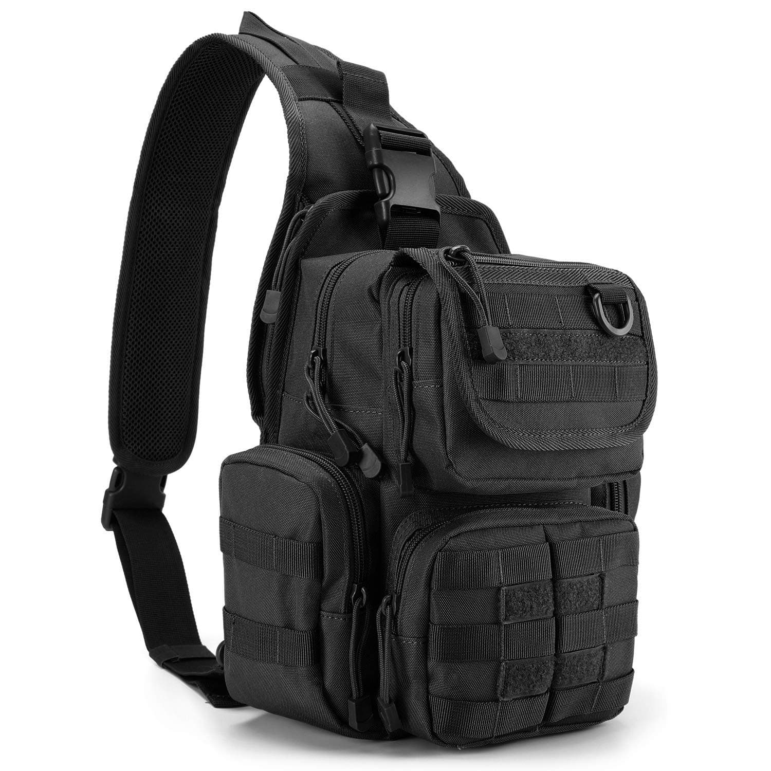 G4Free Outdoor Tactical Sling Backpack Sport Daypack Small Shoulder Crossbody Rucksack Chest Pack for Walking Bike Cycling Camping Hiking Trekking