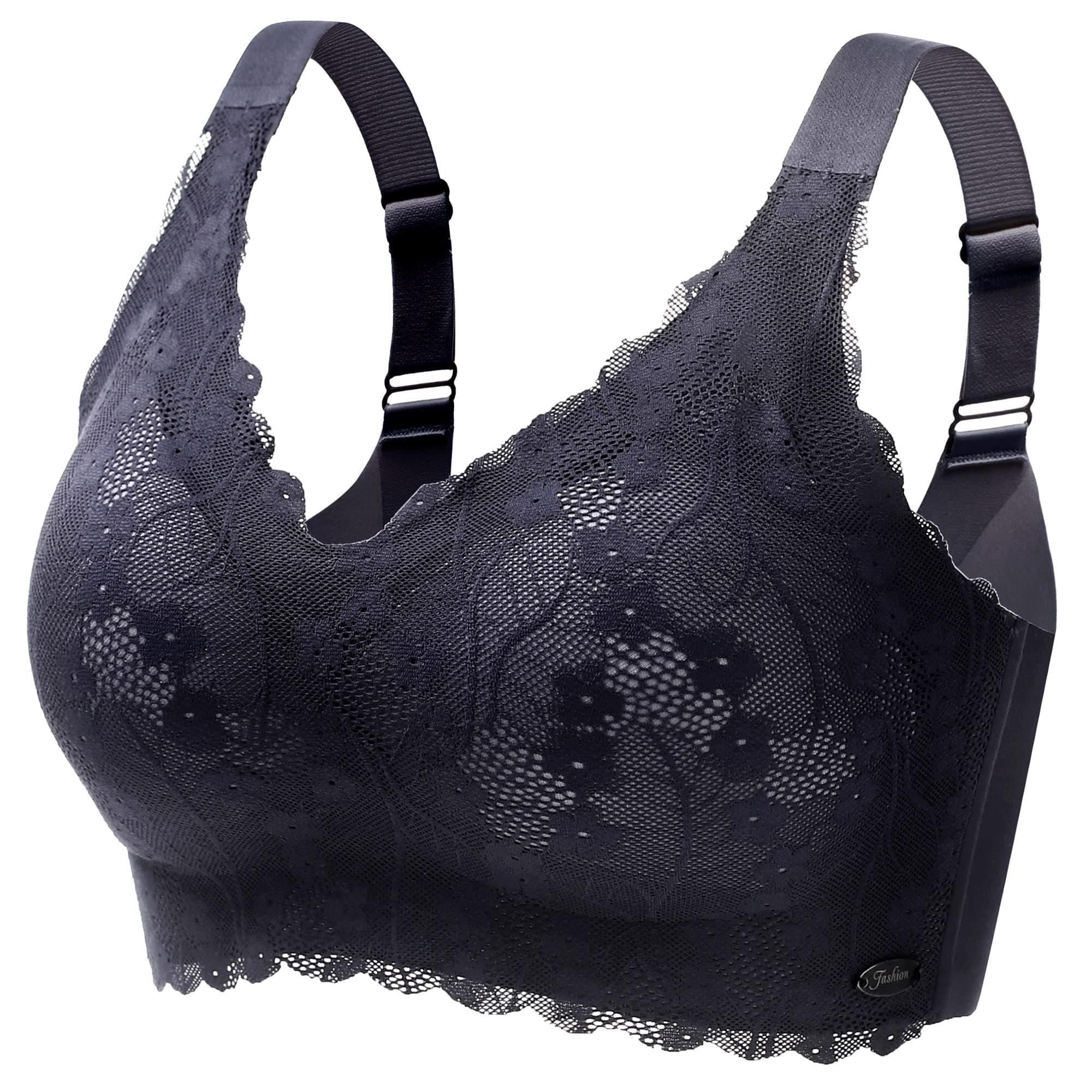 Aivtalk Women Lace Non Wired Bras Seamless Gathering Bralette Wireless Full Coverage Brassiere Push Up Plus Size Underwear