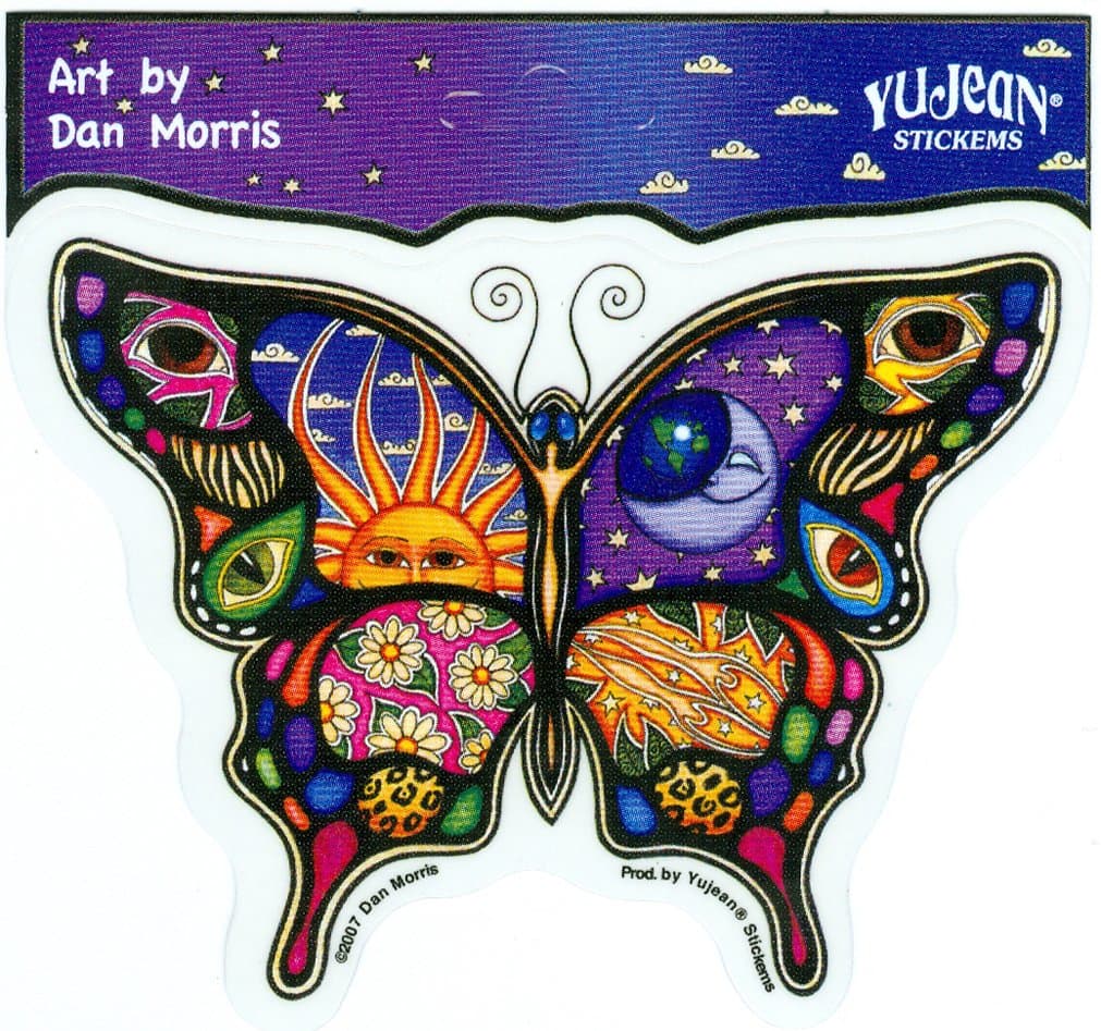 Dan Morris - Celestial Day and Night Butterfly - Sticker/Decal